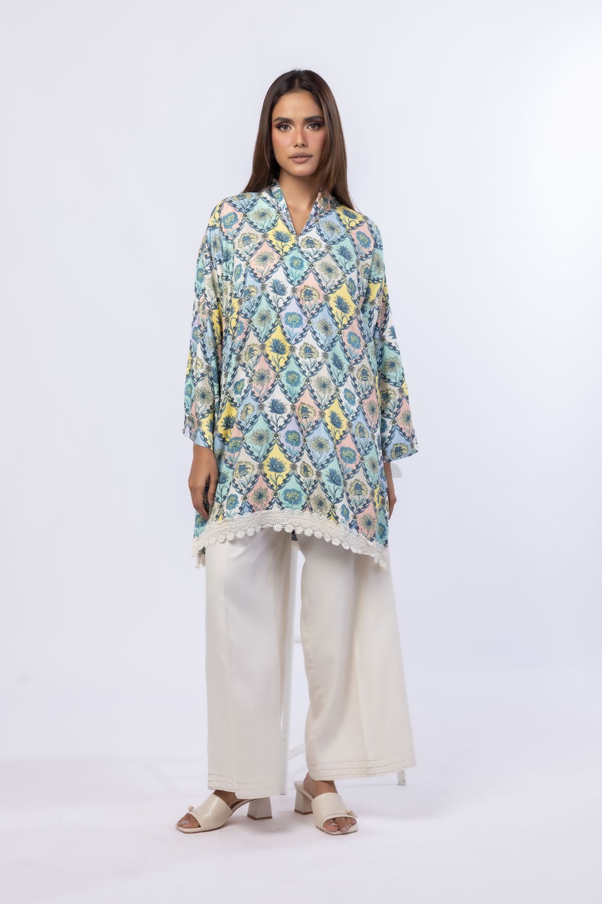 Dyed Viscose Crepe Pants - 25-07-7E6-06BA-VG