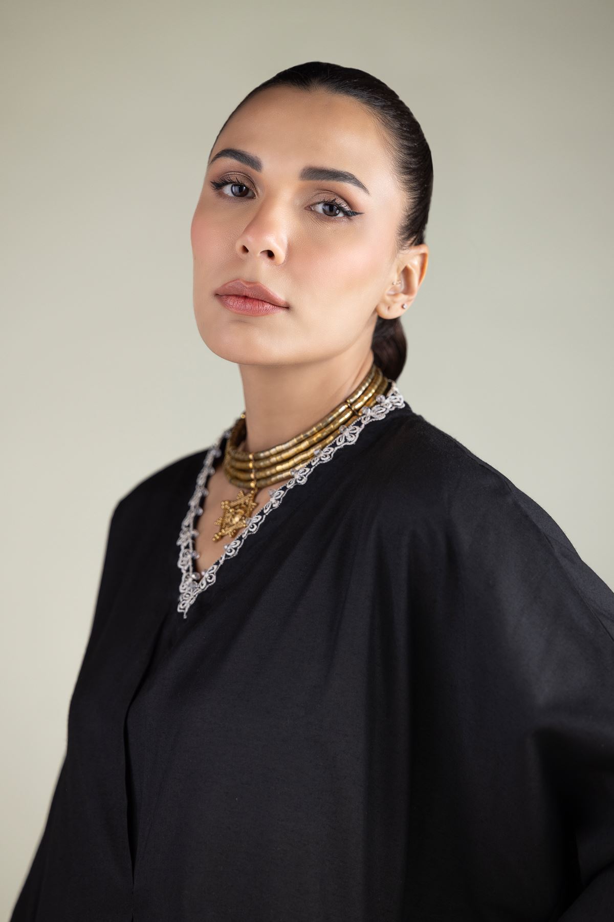 Embroidered Raw Silk Floral Longline Kurta - 2-26-108-F-D-VG
