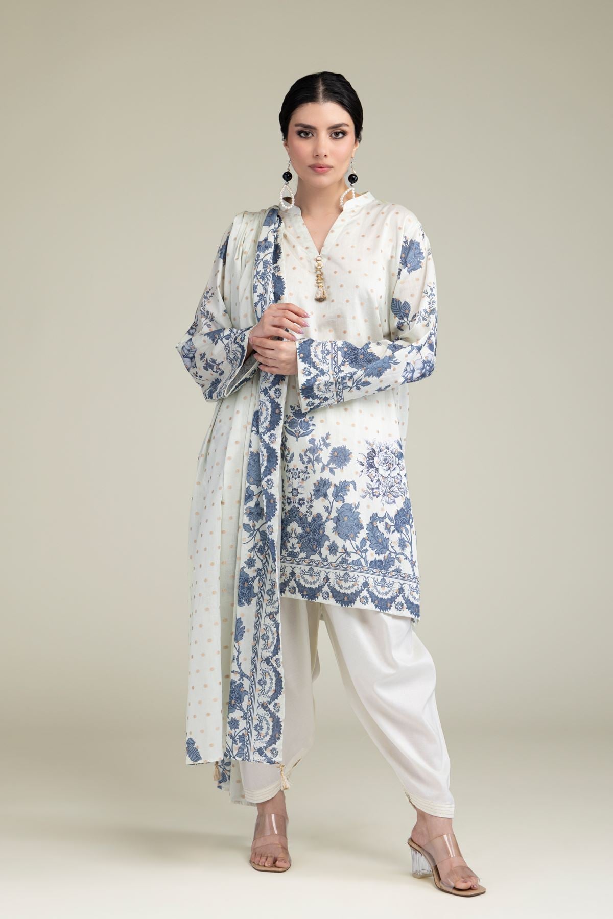 Printed Jacquard 3 Piece Tailored - 1-26-301-B-I1-VG