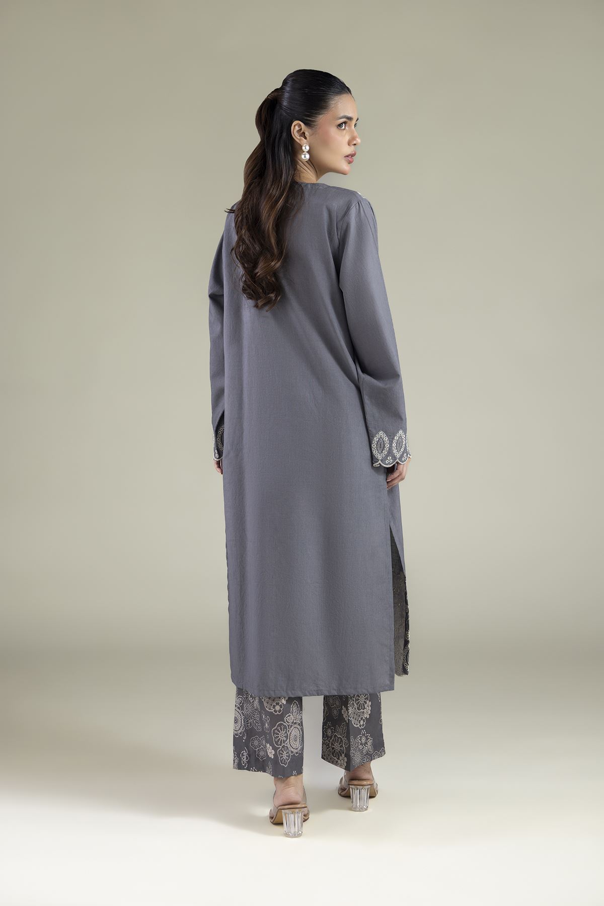 Embroidered Cambric Fabrics 2 Piece | Top and Bottom - A22-26-214FH1-VG