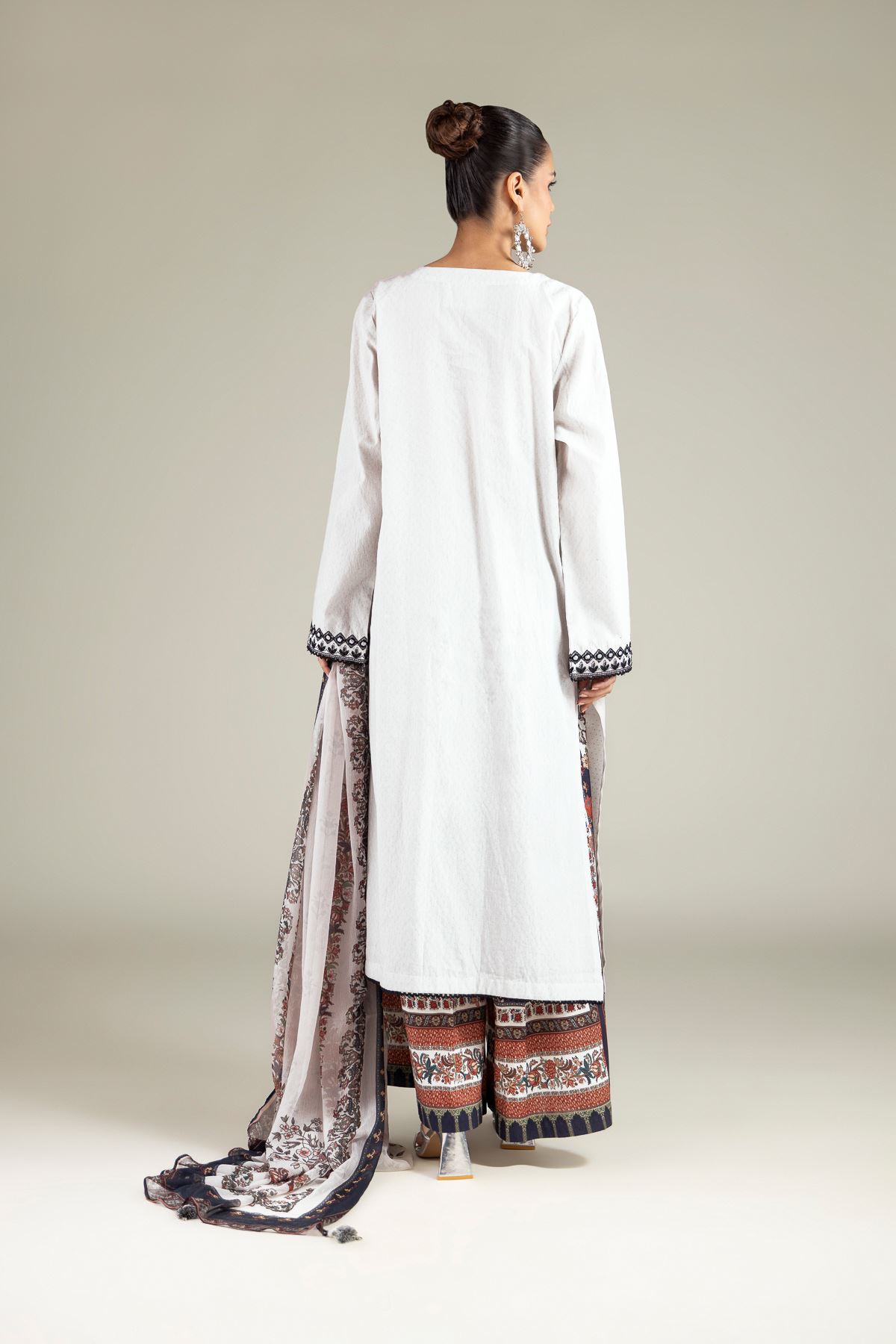 Embroidered Cotton Dobby Tailored 3-Piece Set - T-A11-26-118FI2-VG