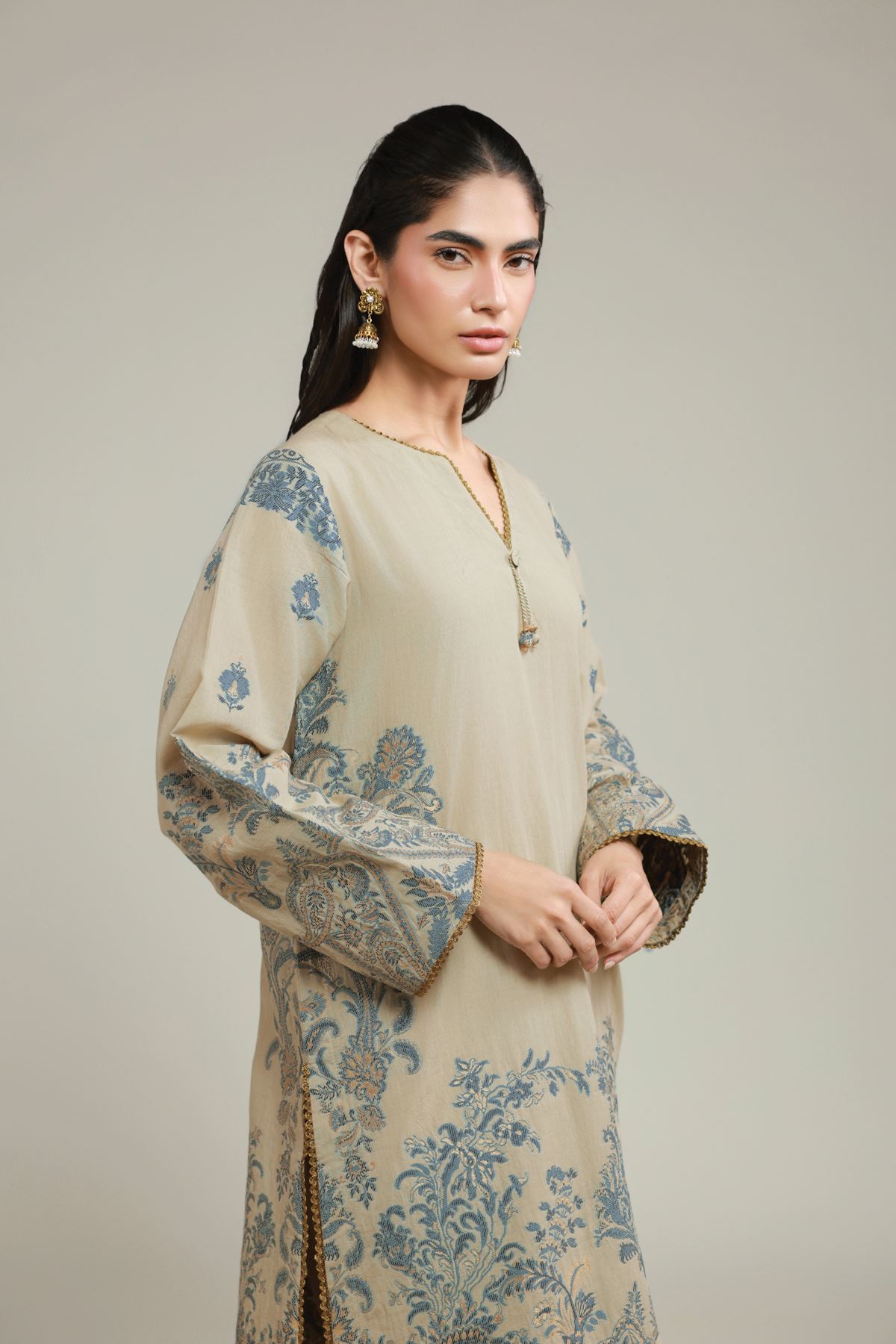 Dyed Jacquard Jacquard Tailored Set - 26-02-1E13-08TA-VG