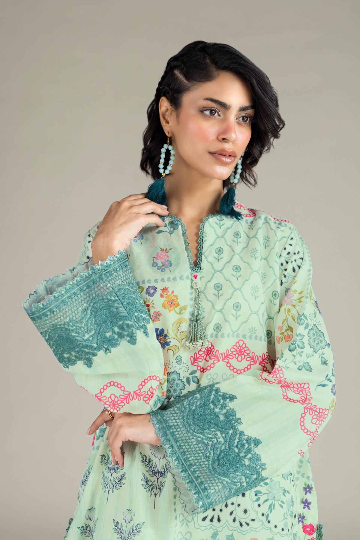 Embroidered Jacquard Fabrics 2 Piece - A112-26-101ED2-VG