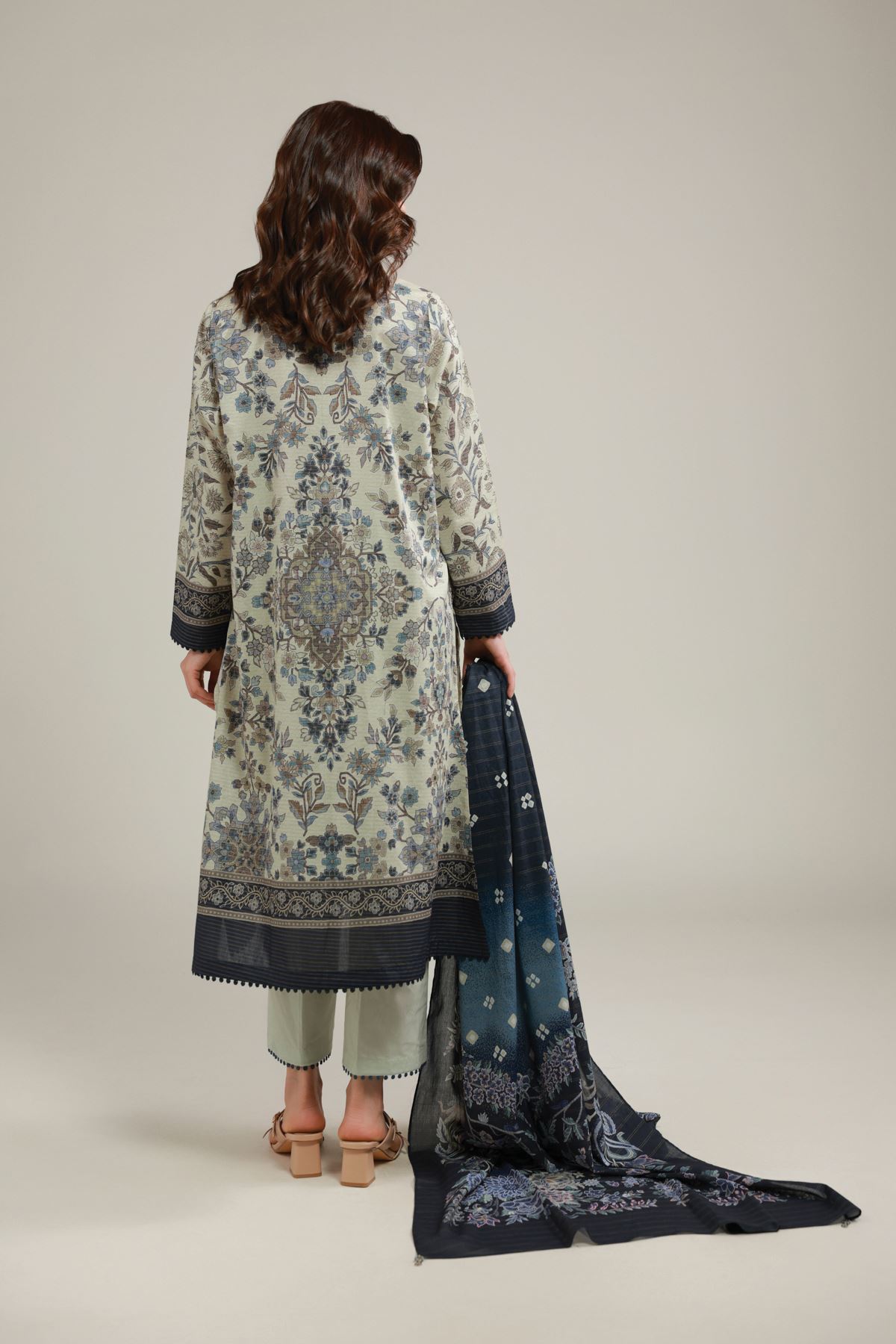 Printed Messuri Tailored 3 Piece - 1-26-103-A-A-VG