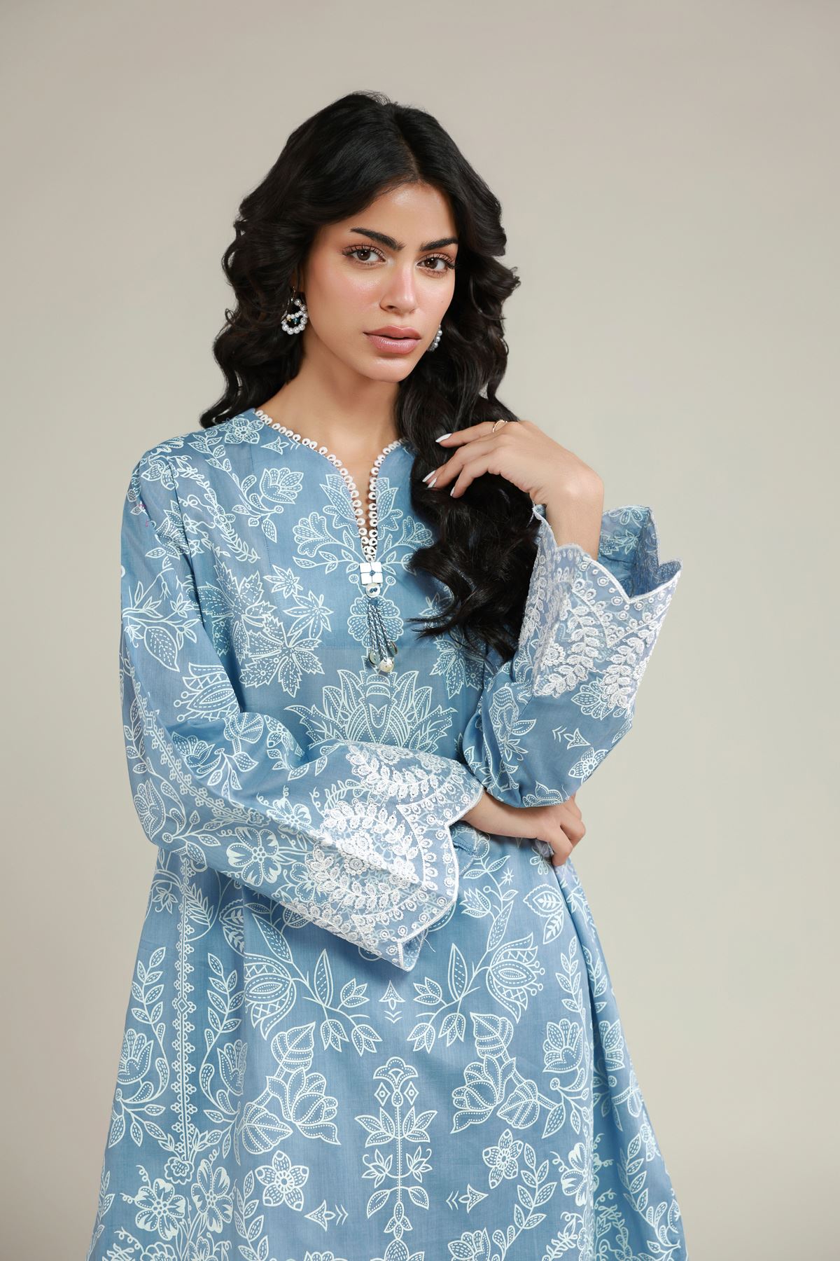 Printed Lawn Floral Printed Co-ords - 1-26-145-A-C-VG