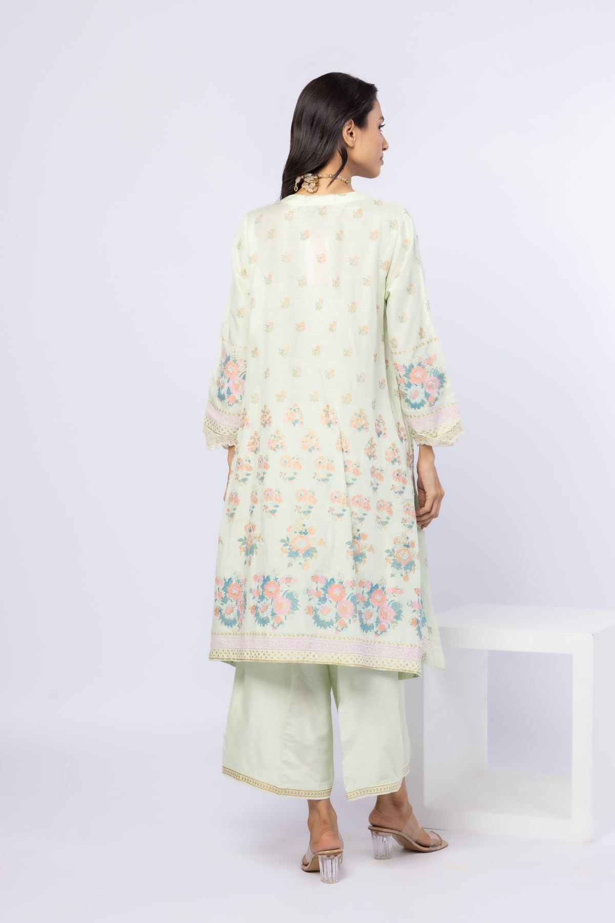 Embroidered Raw Silk Kurta - 25-09-9S3-07TB-VG
