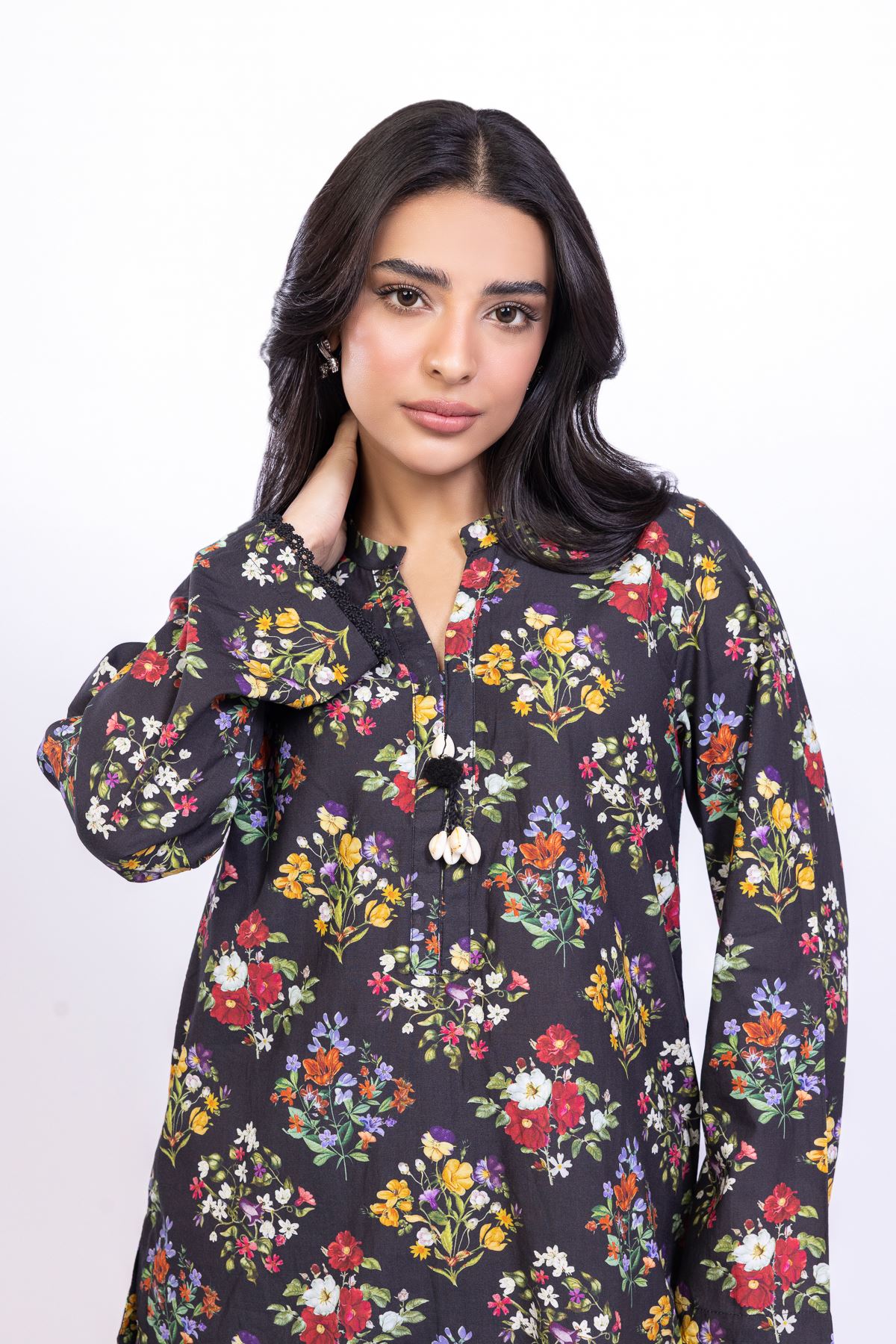 Printed Cotton Viscose Kurta - 25-09-11E3-07TA-VG