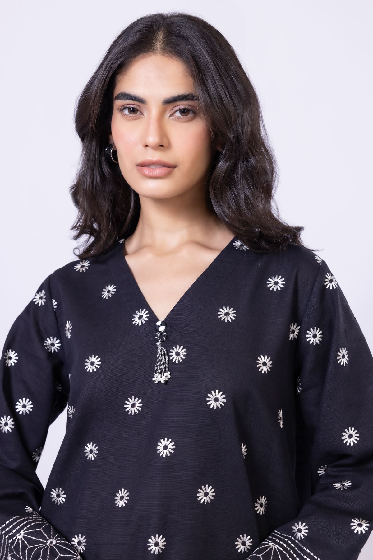 Embroidered Khaddar Kurta - 25-10-12E9-02TA-VG