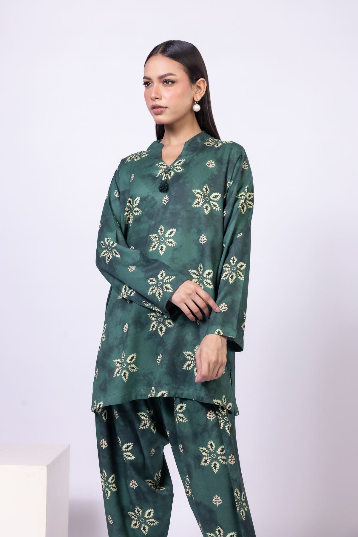 Printed Marina Kurta - 25-09-11E3-07TA-VG
