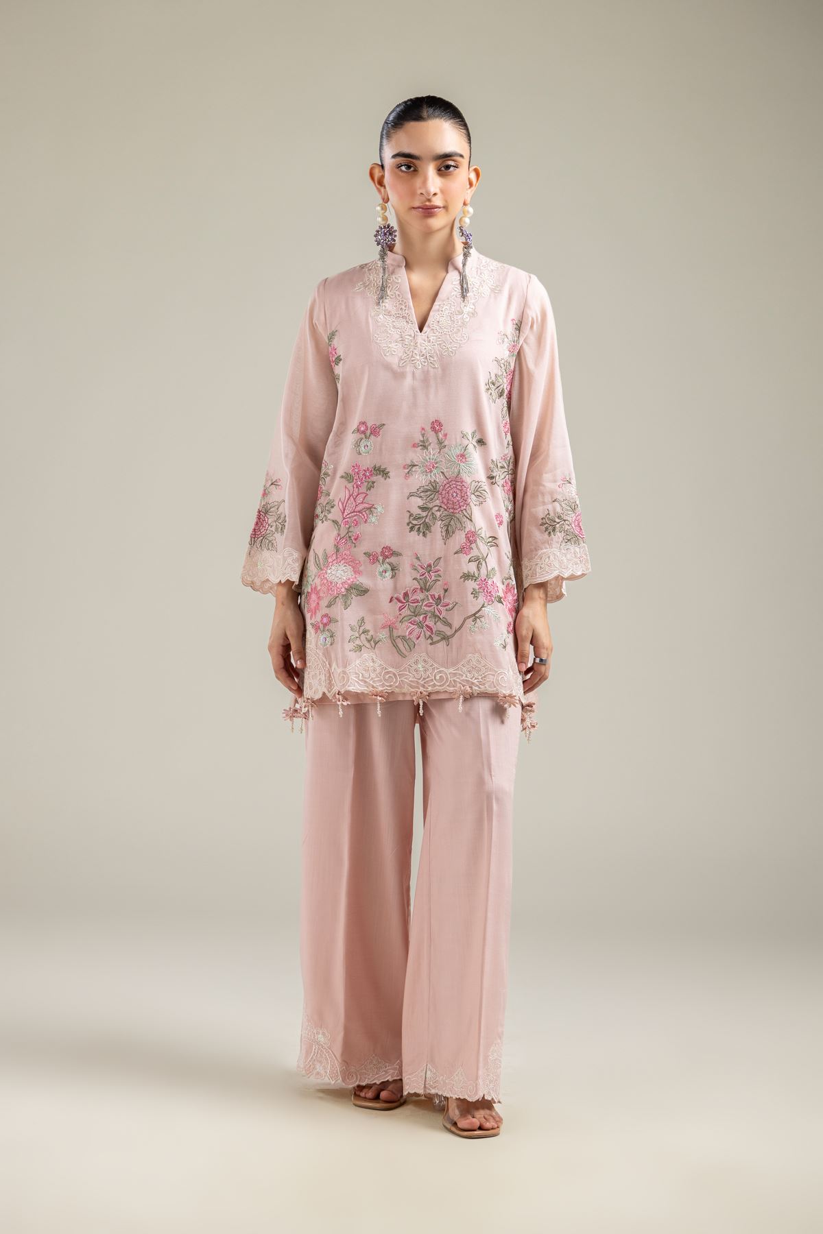 Paper Silk Pink Festive Kurta - 2-26-107-A-B-VG
