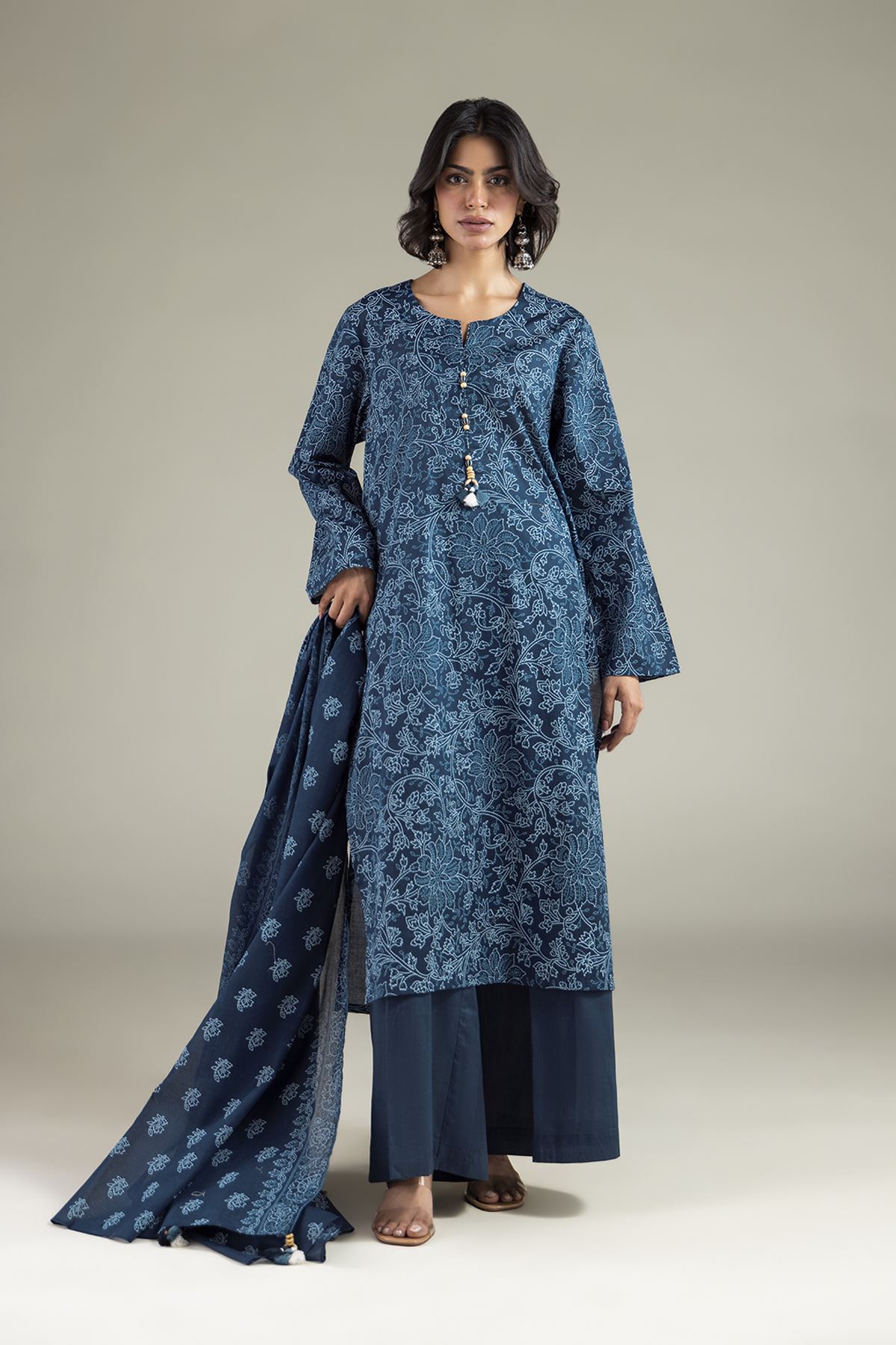 Khaadi Printed Lawn Fabrics 3 Piece - A11-26-103FG1-VG