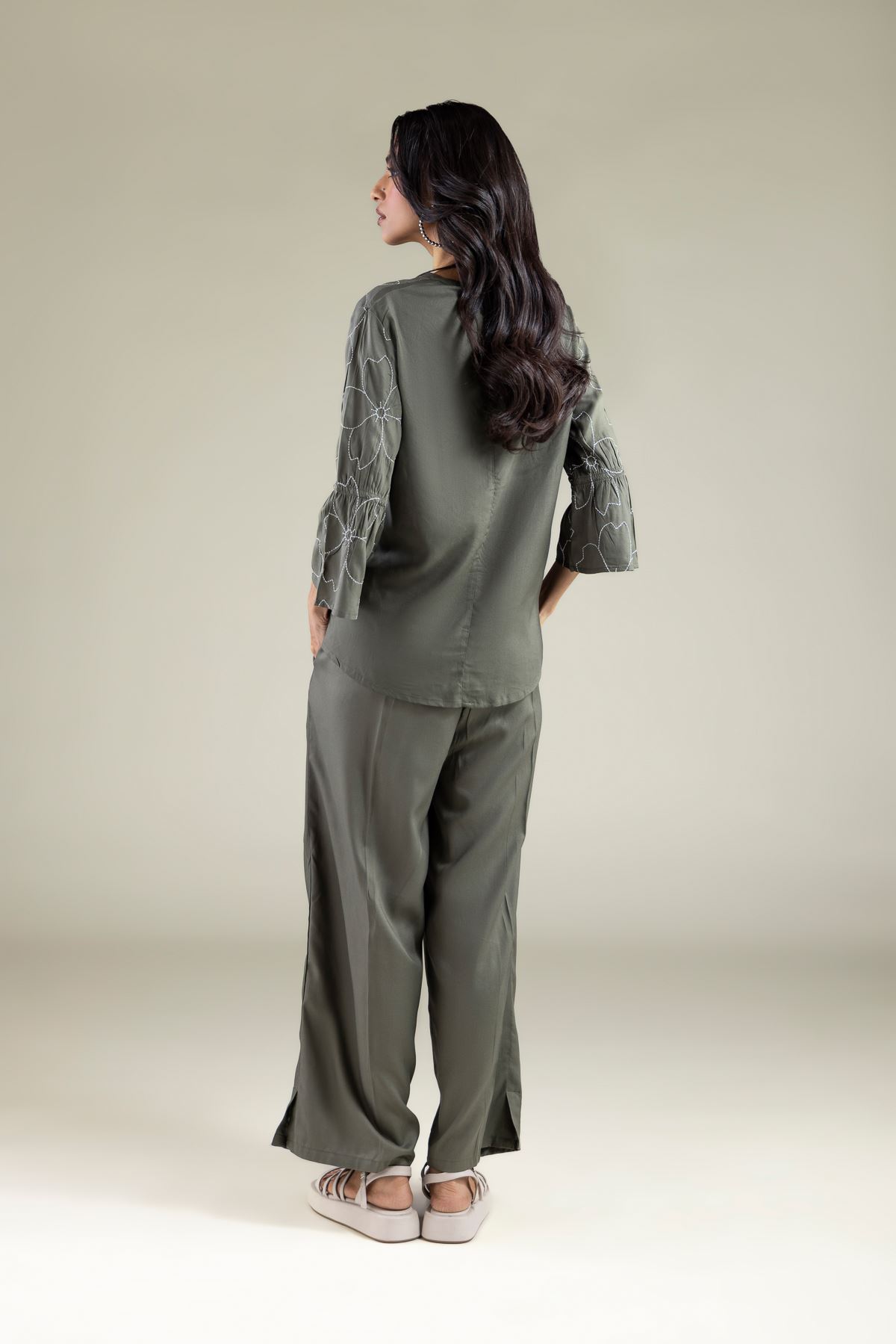 Embroidered Viscose Tunic - 1001914268