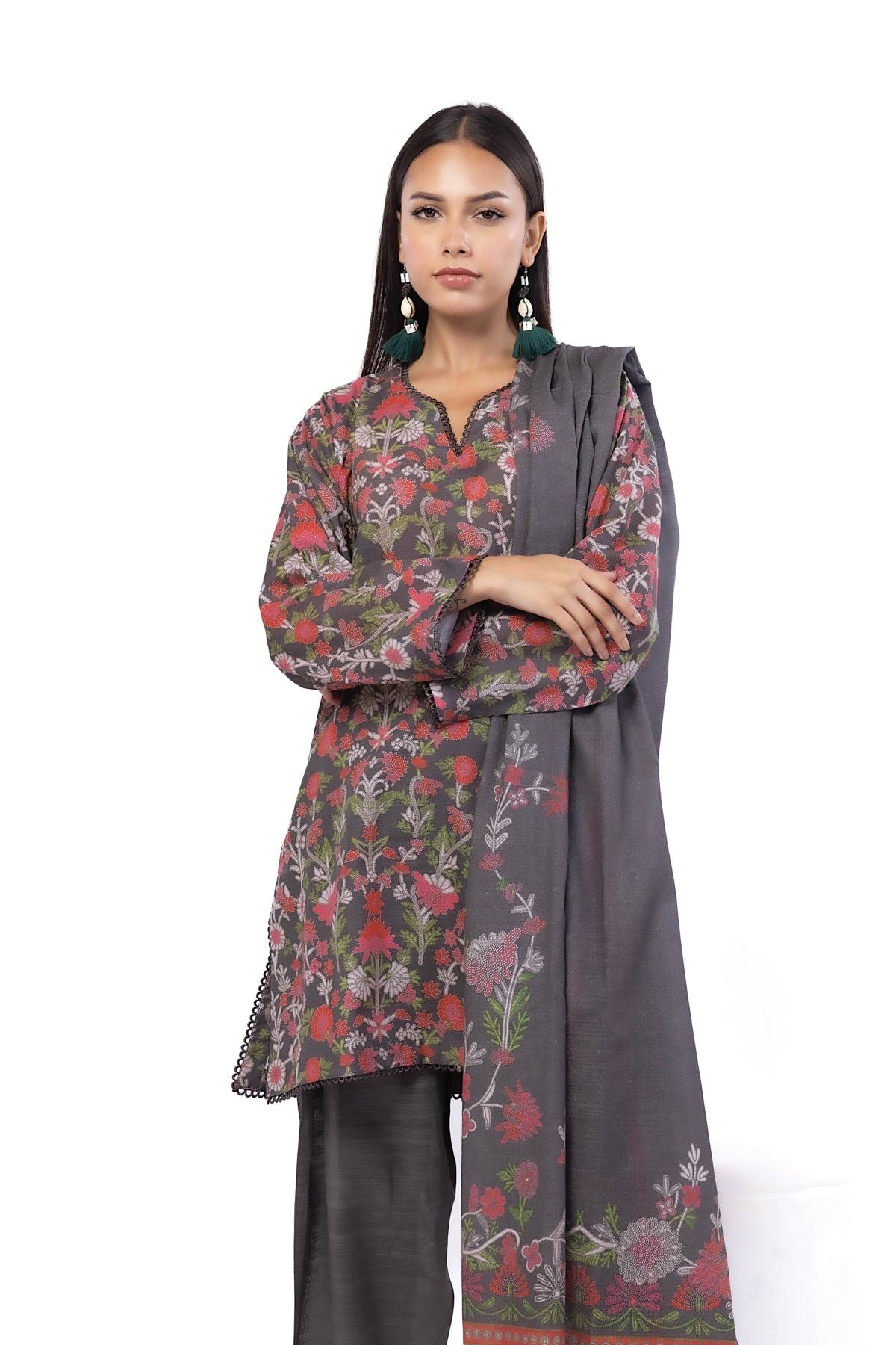 Printed Khaddar Tailored 3 Piece - LKW41AST-VG