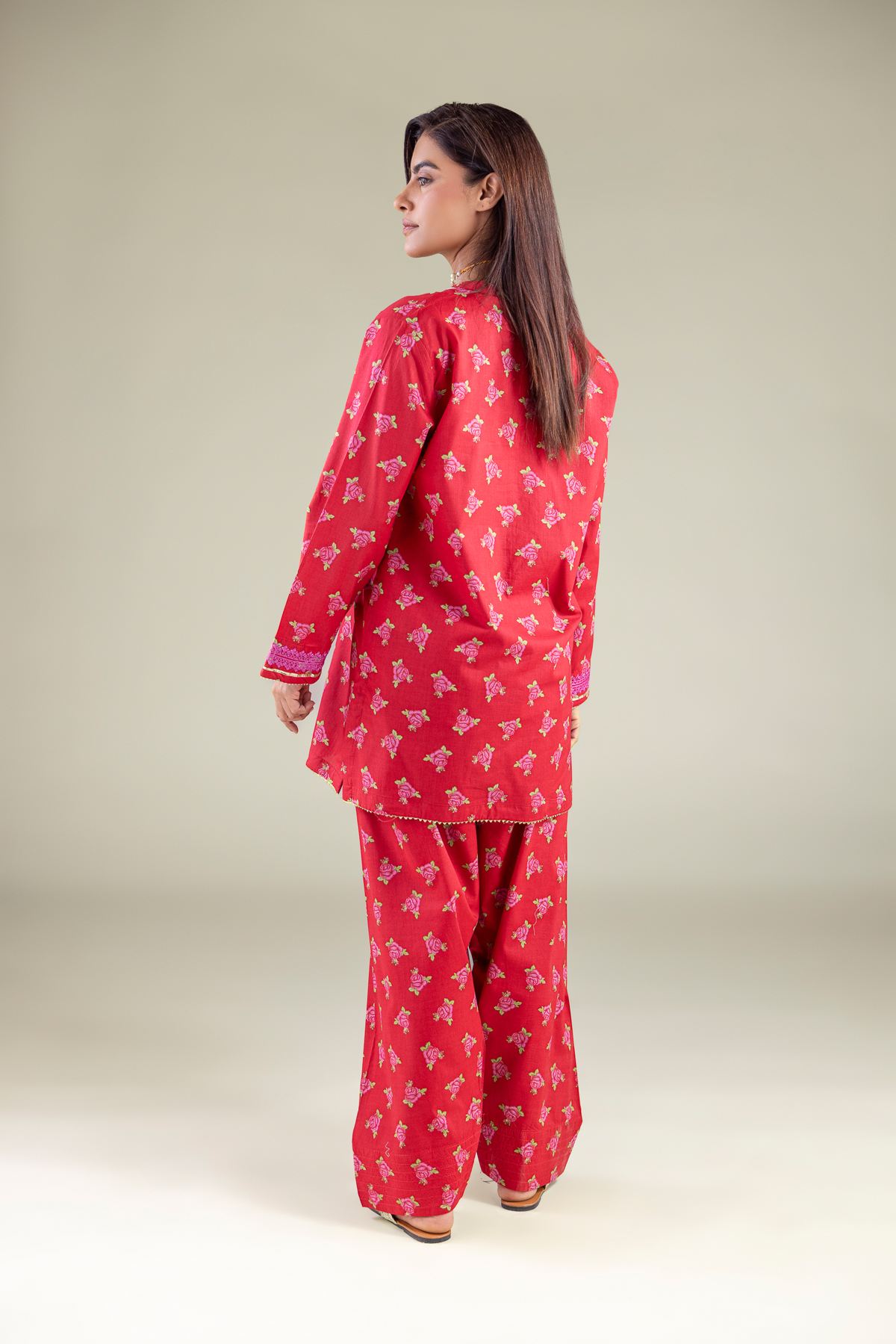 Embroidered Cambric Kurta - 1-26-133-A-D-VG