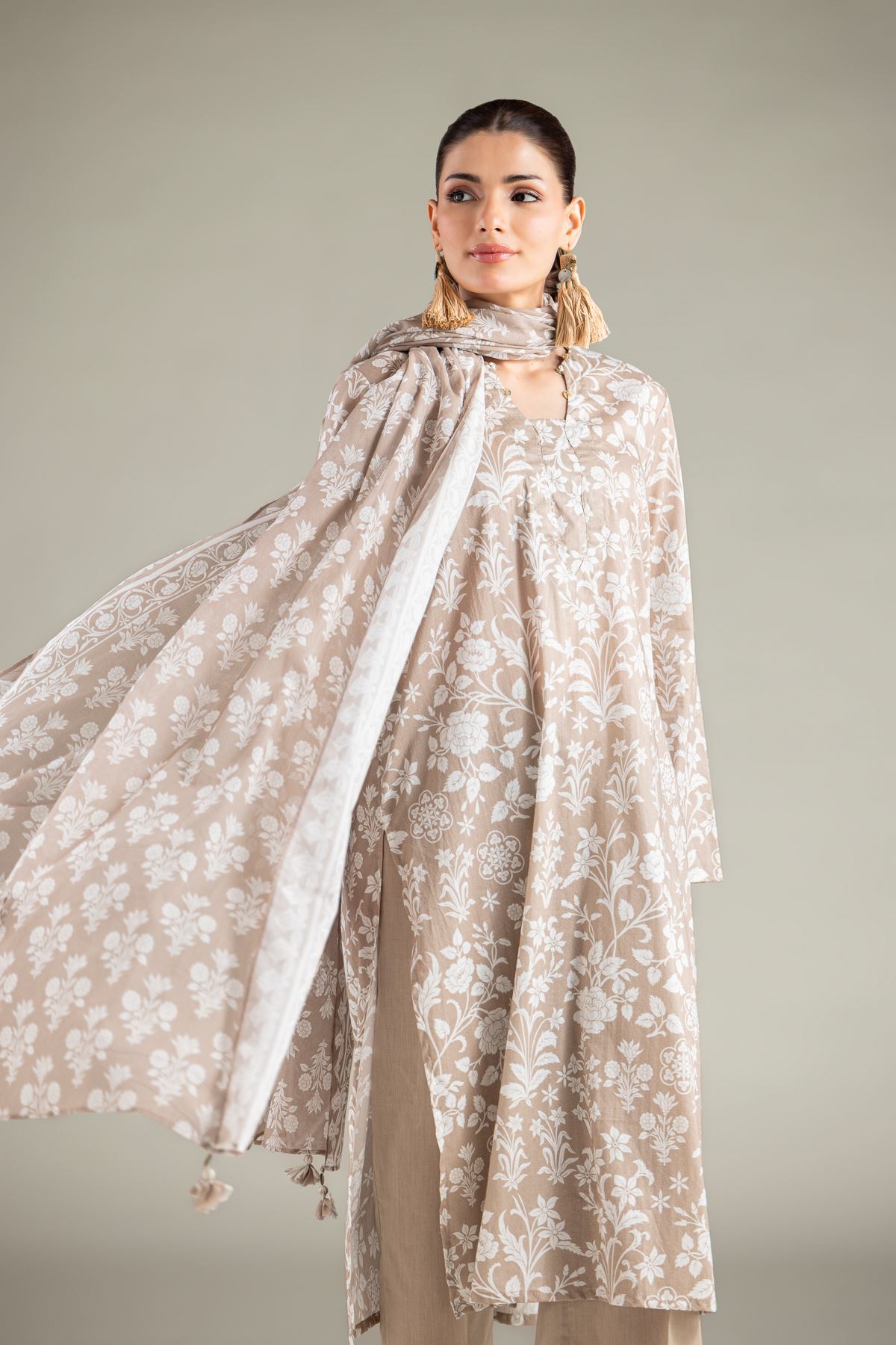 Printed Lawn Lawn Tailored 3-Piece - 8-26-201-A-B1-VG