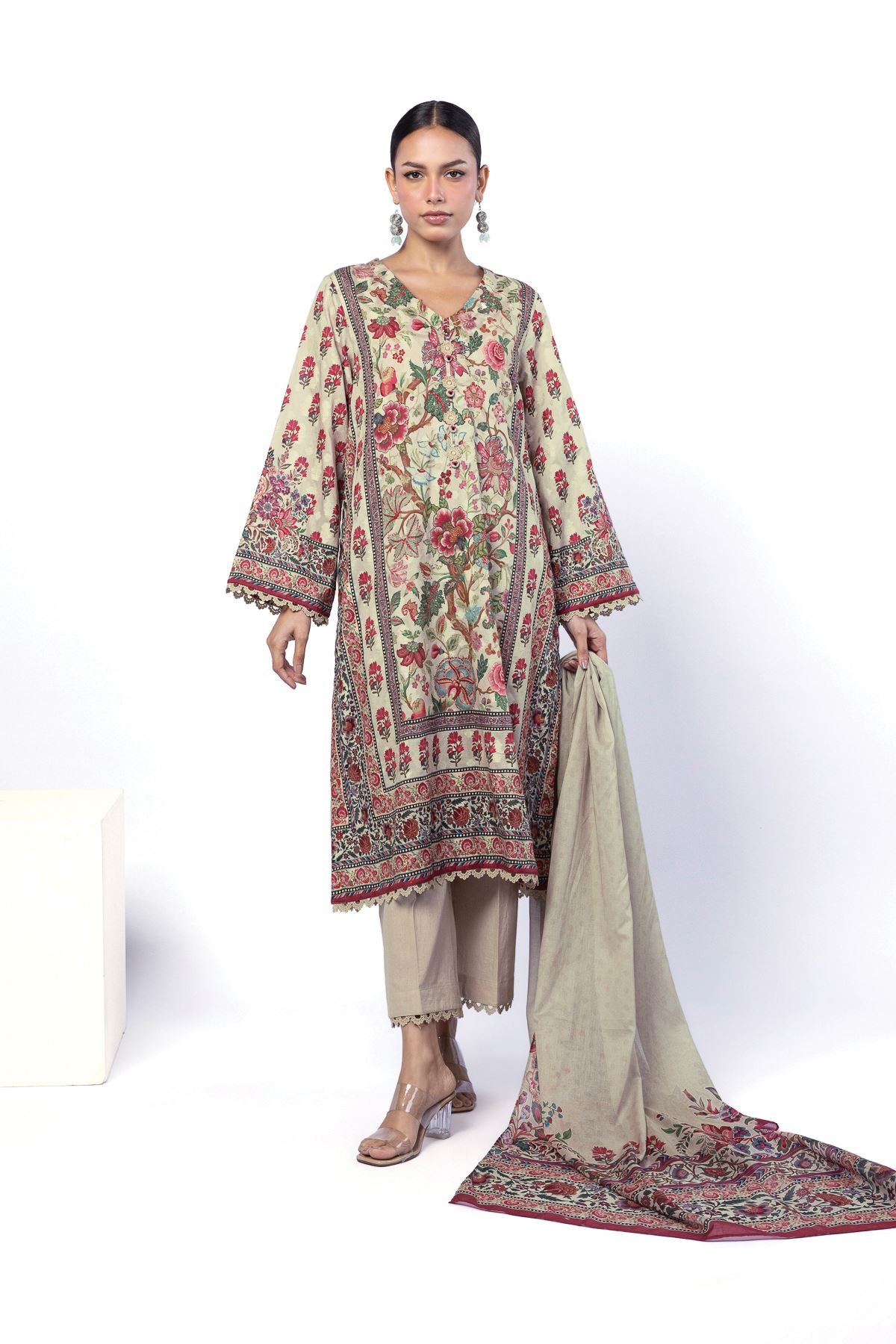 Printed Broshia Tailored 3 Piece - T-A22-26-101FF-VG