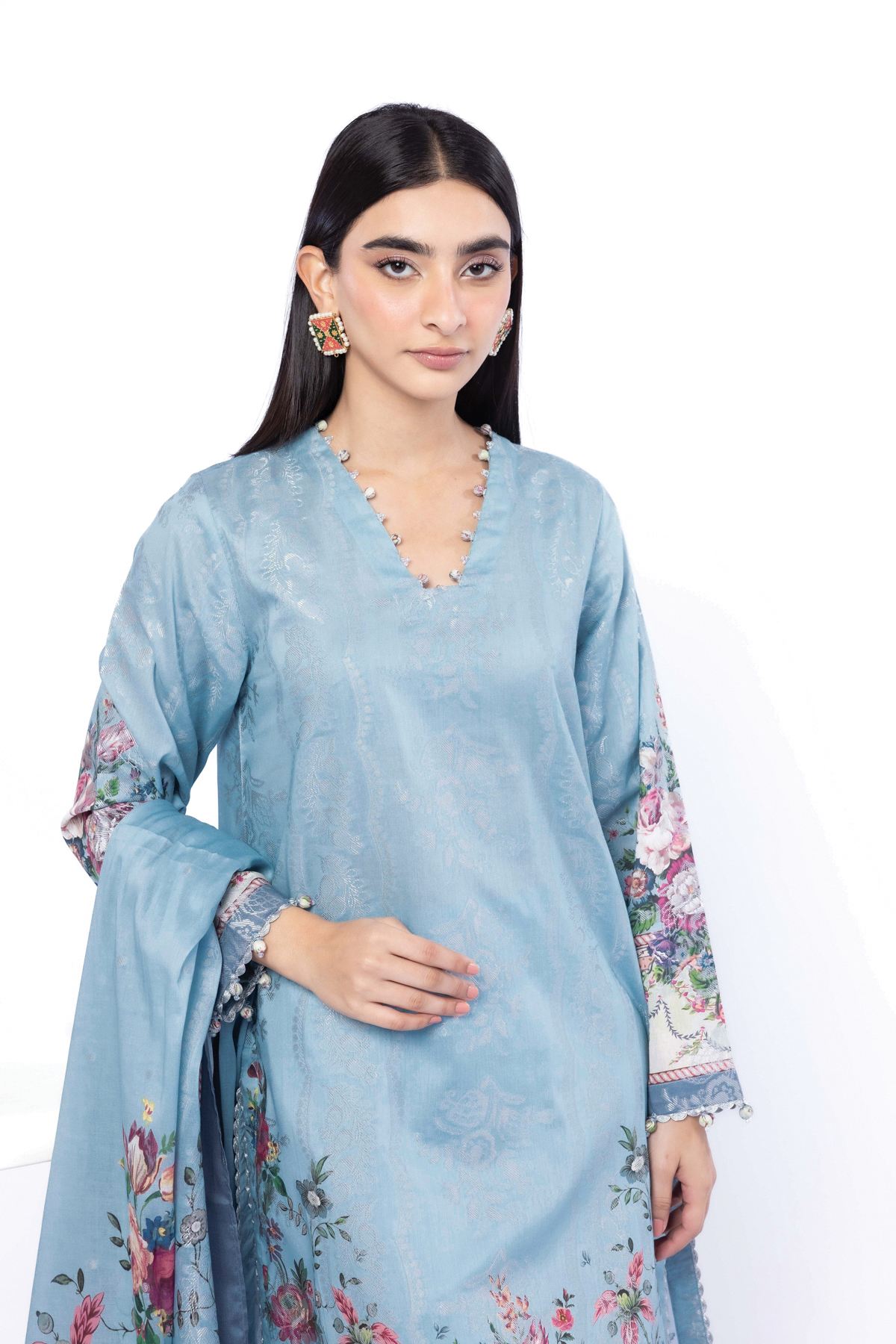 Printed Jacquard Tailored 3 Piece - T-A22-26-107FA-VG