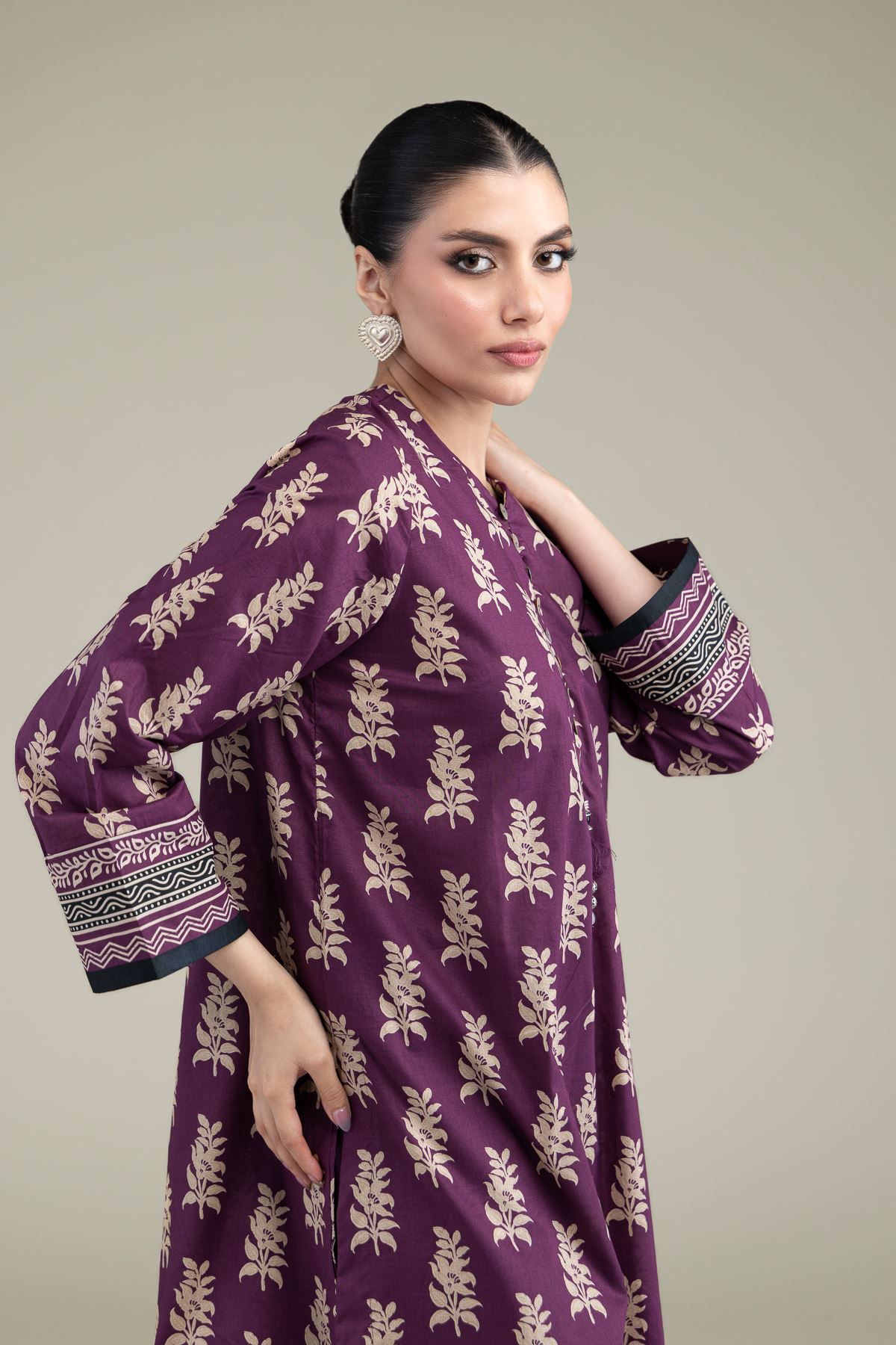 Printed Cambric Short Cambric Kurta - 1-26-238-A-J1-VG