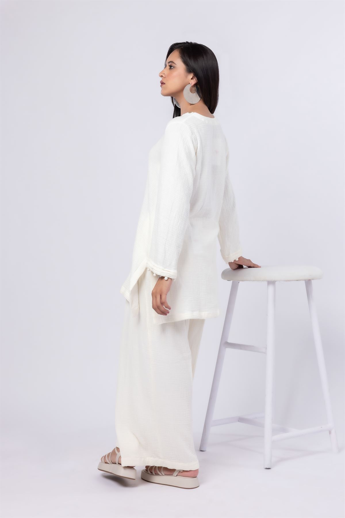 Dyed Cheese Cloth Kurta - 25-10-11E12-03TB-VG