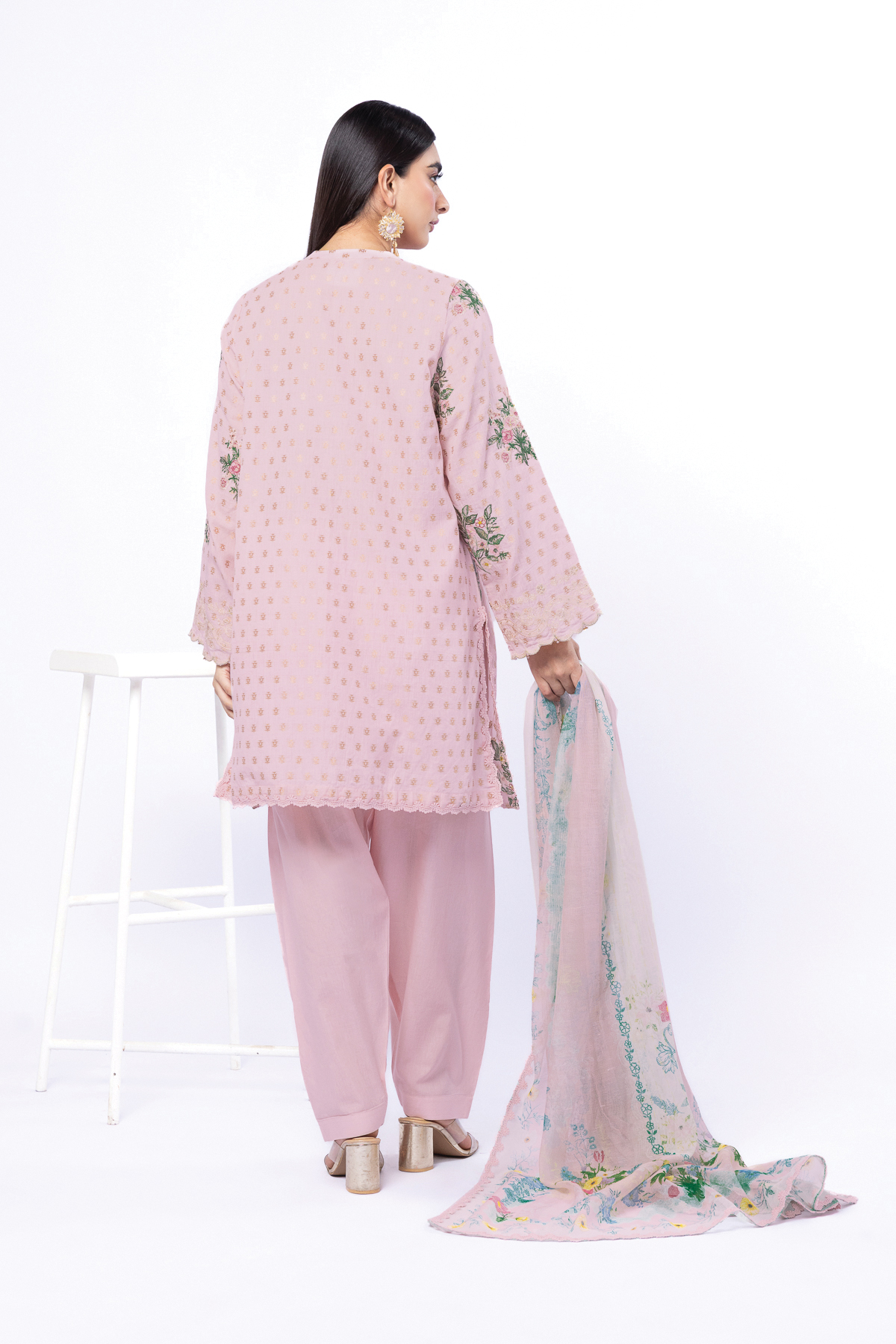 Embroidered Jacquard Tailored 3 Piece - T-A33-26-107FG-VG