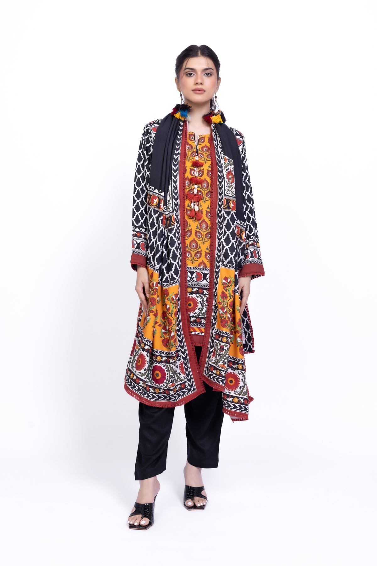 Printed Marina Dupatta - 25-08-12E8-06SA-VG