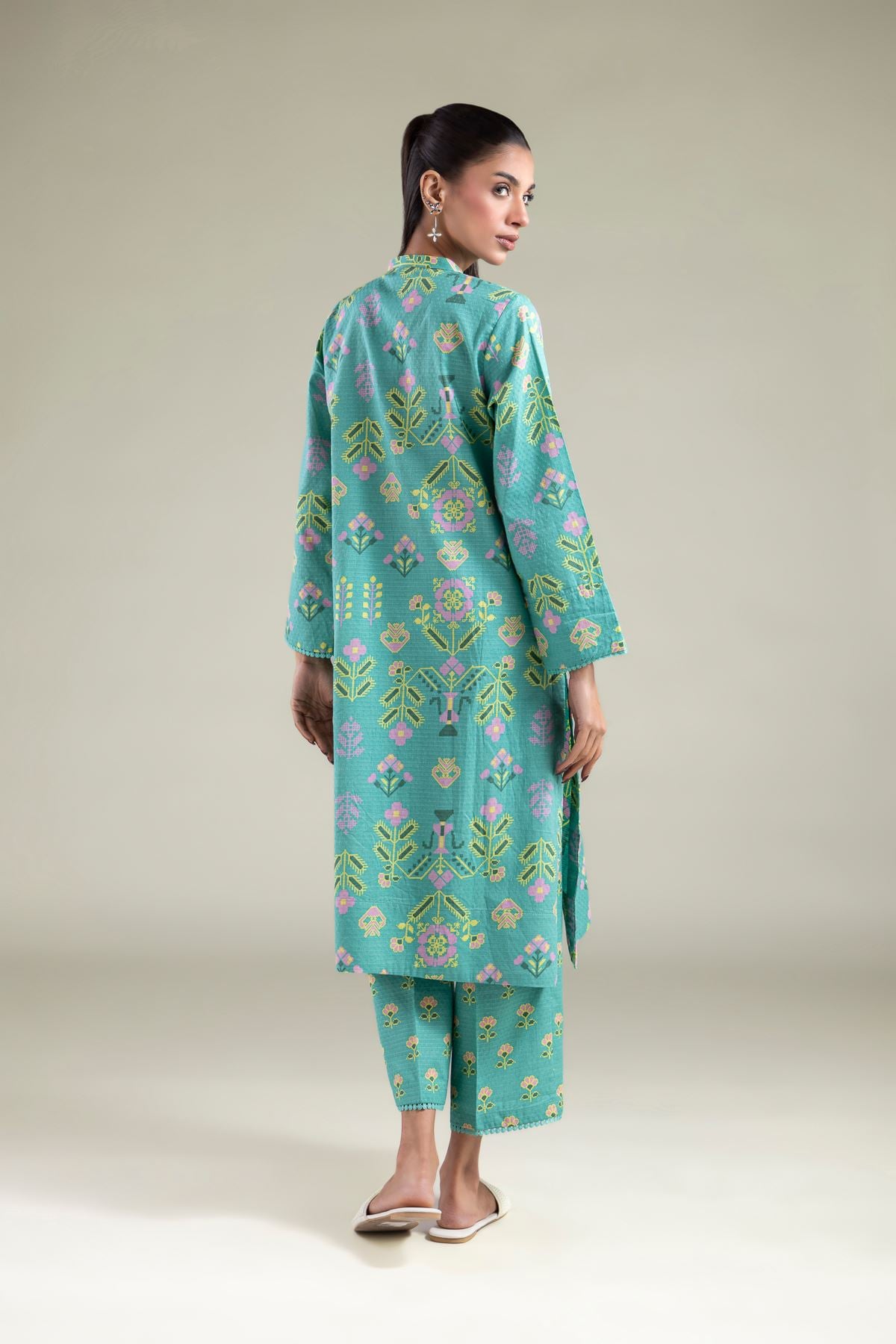 Printed Cotton Dobby Kurta - 25-00-X2-05TA-VG