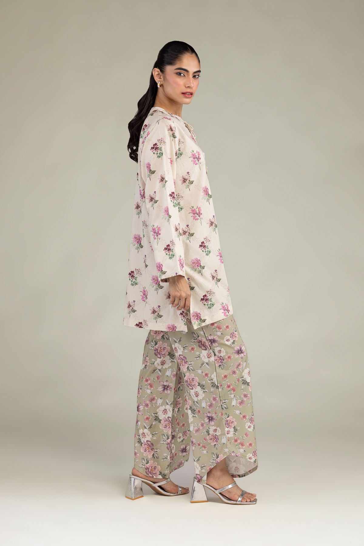 Printed Cotton Viscose Printed Cotton Pants - 1-26-224-B-D1-VG