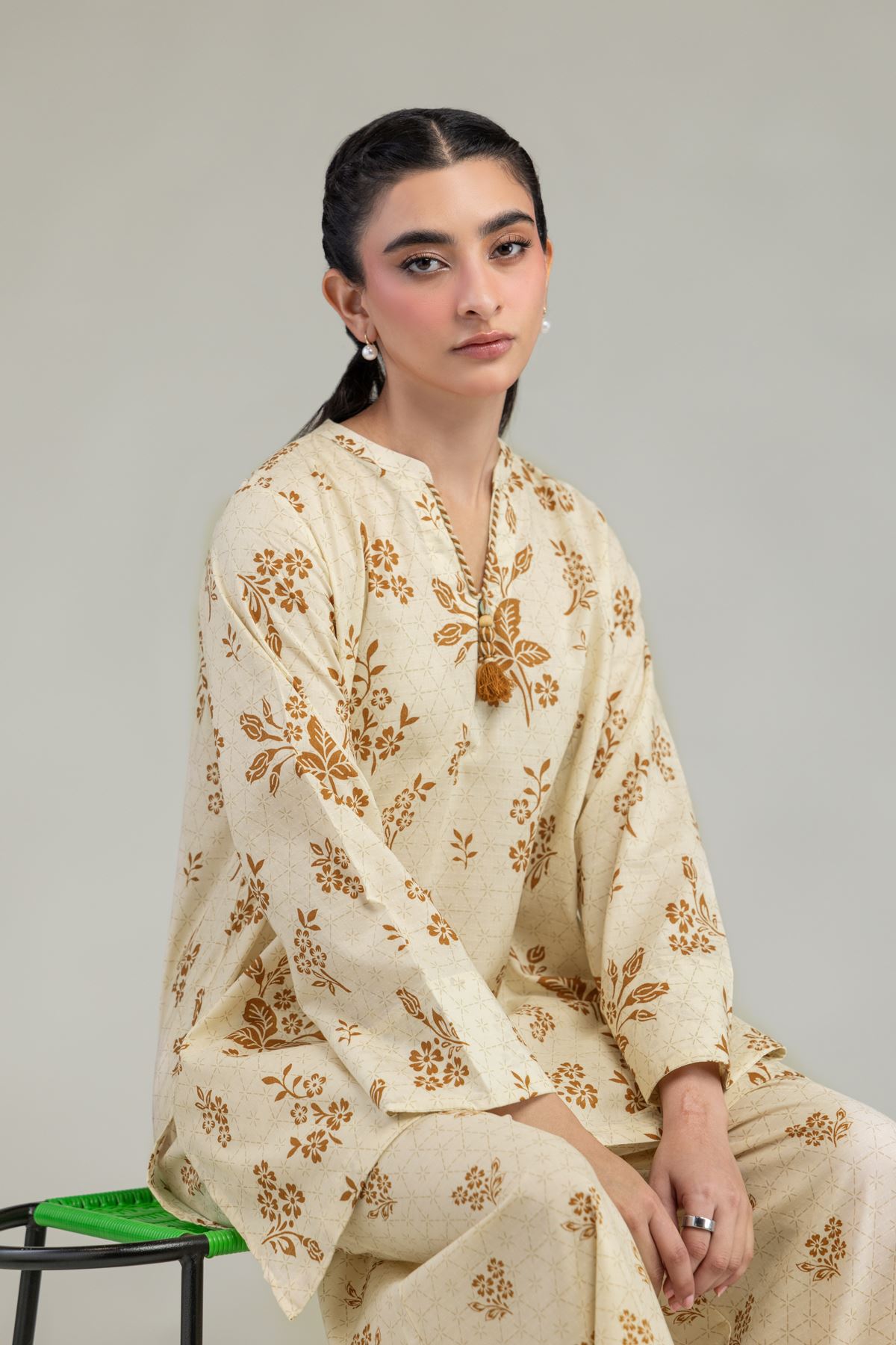 Printed Cotton Dobby Short Cotton Kurta - 1-26-240-A-J1-VG