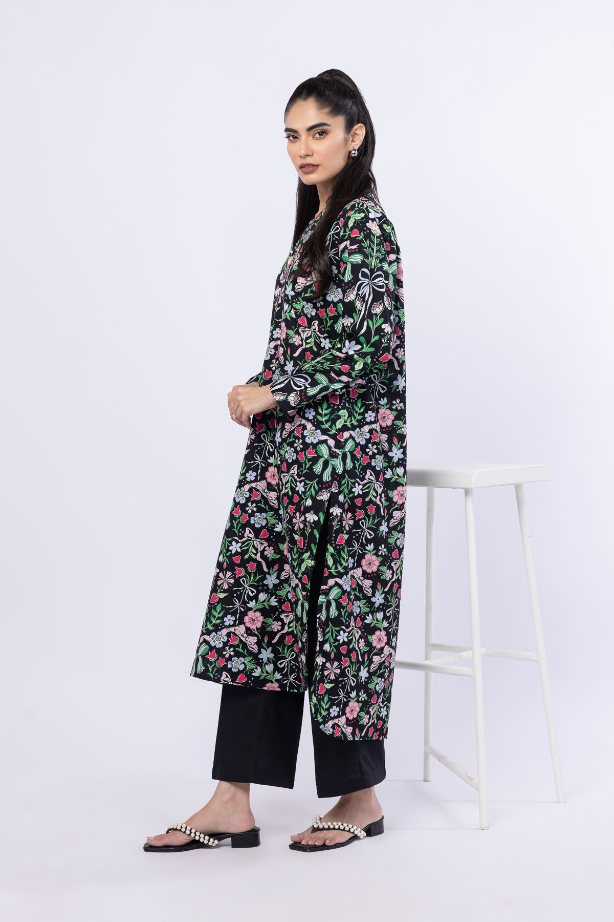 Printed Cotton Dobby Kurta - 25-07-7E1-08BA-VG