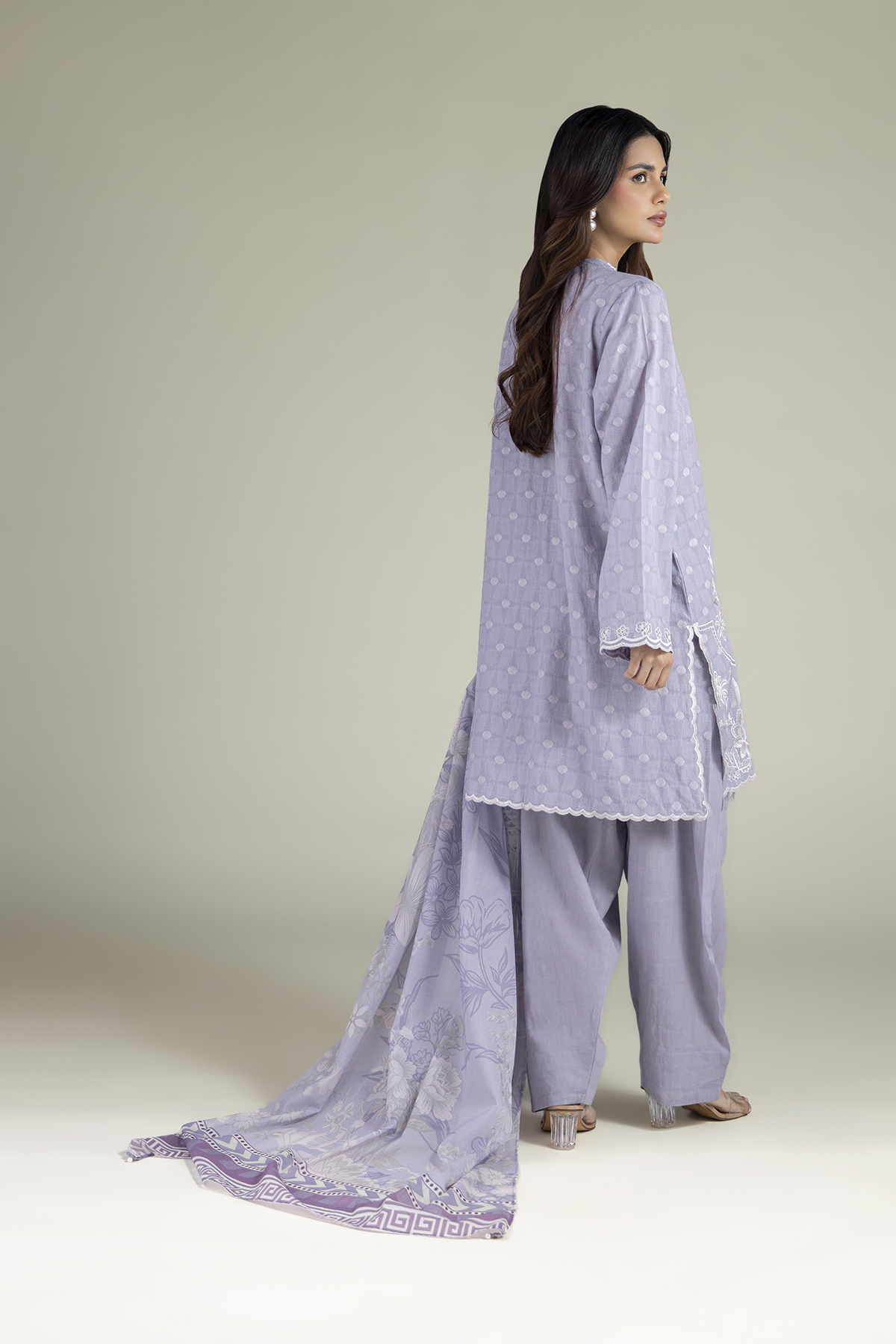 Embroidered Broshia Fabrics 3 Piece - A22-26-214FH1-VG