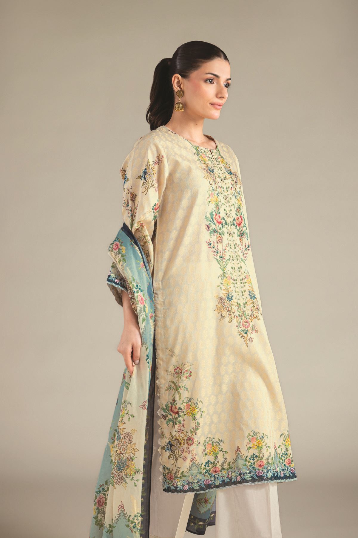 Embroidered Jacquard Jacquard Tailored 3-Piece - T-A11-26-118FI2-VG