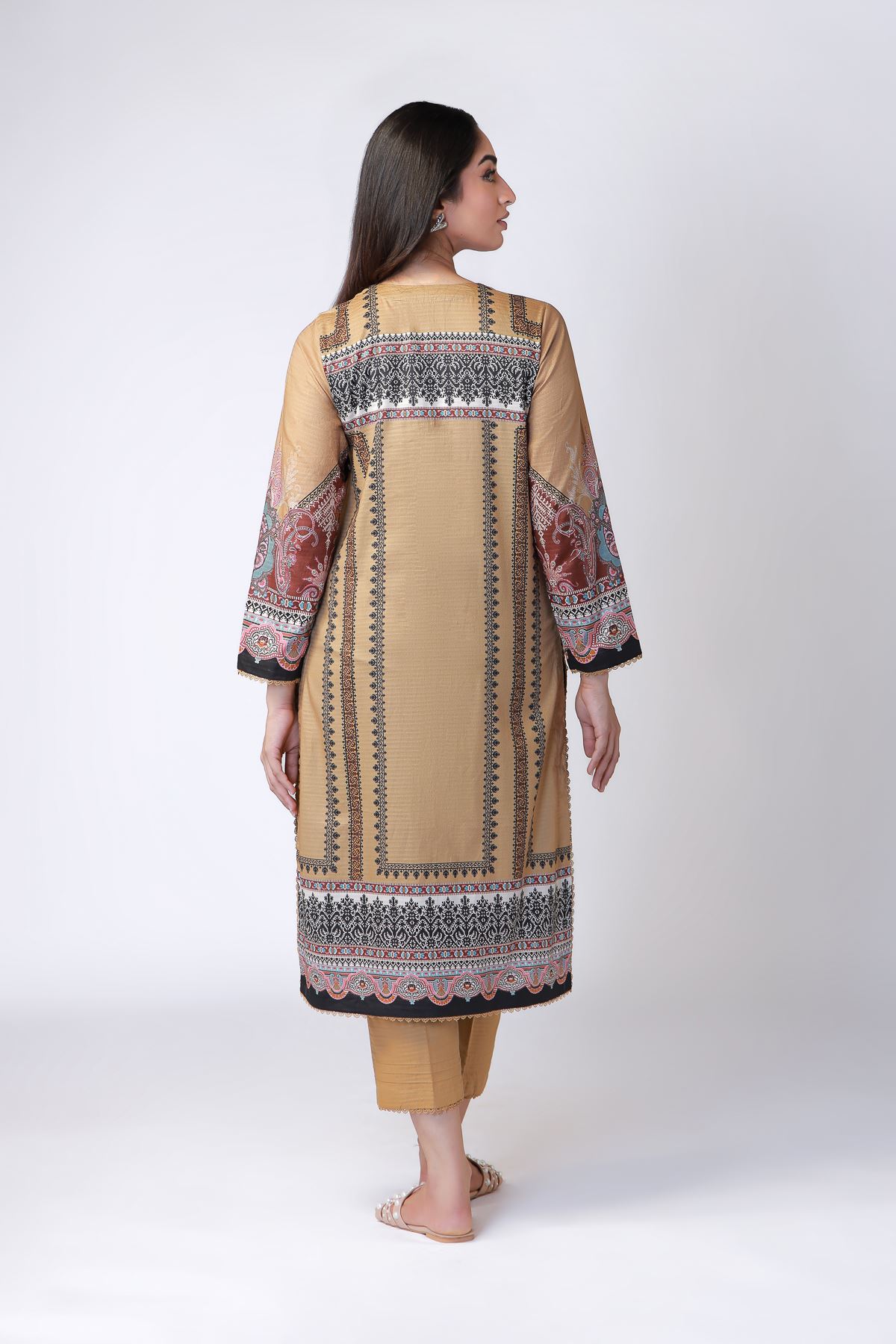 Printed Cotton Dobby Kurta - 25-07-7E8-11TA-VG