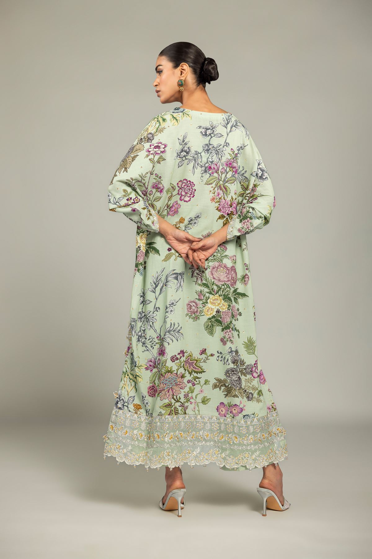Embroidered Raw Silk 2-Piece Co-ord Set - 8-26-303-A-C1-VG