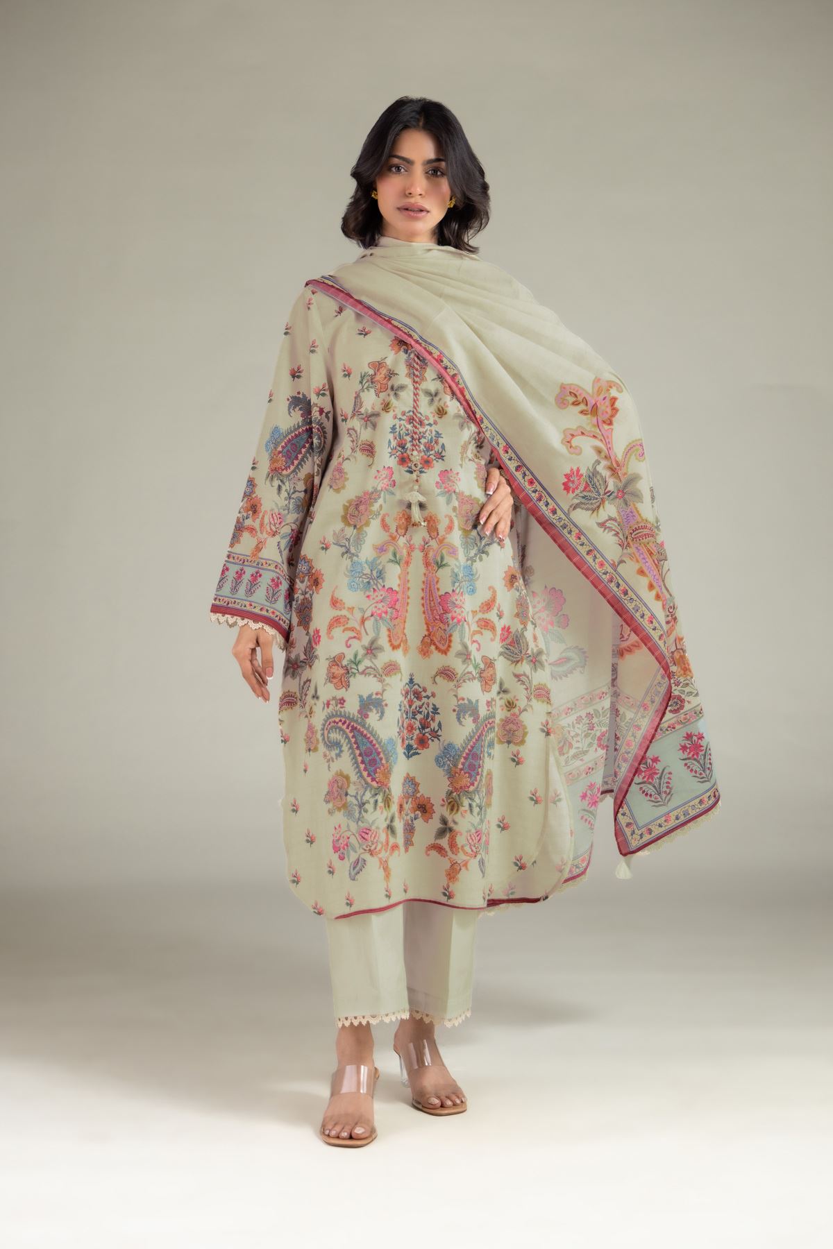 Printed Mesuri Fabrics 3 Piece - A22-26-202FC1-VG
