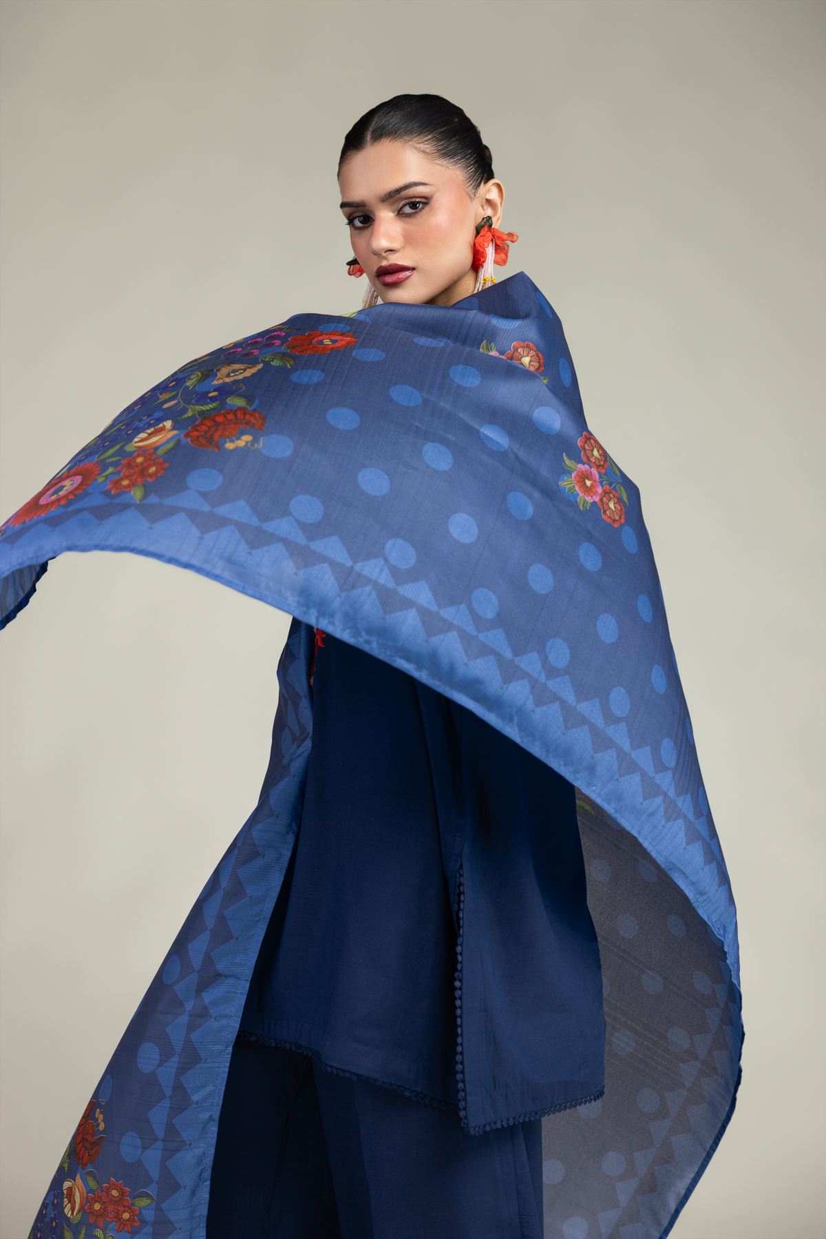 Embroidered Polyester Silk Silk Embroidered Dupatta - 1-26-203-A-E1-VG