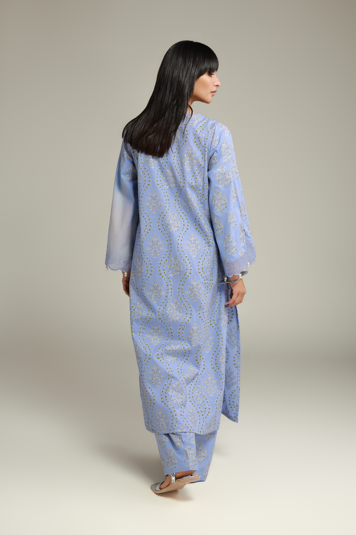 Printed Cambric Cambric Kurta - 8-26-202-A-A1-VG