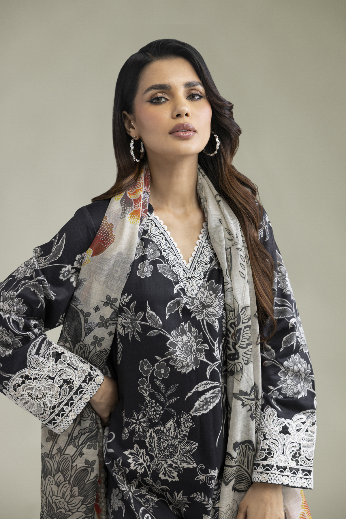 Embroidered Lawn Lawn 3-Piece Tailored - 2-26-308-A-G1-VG