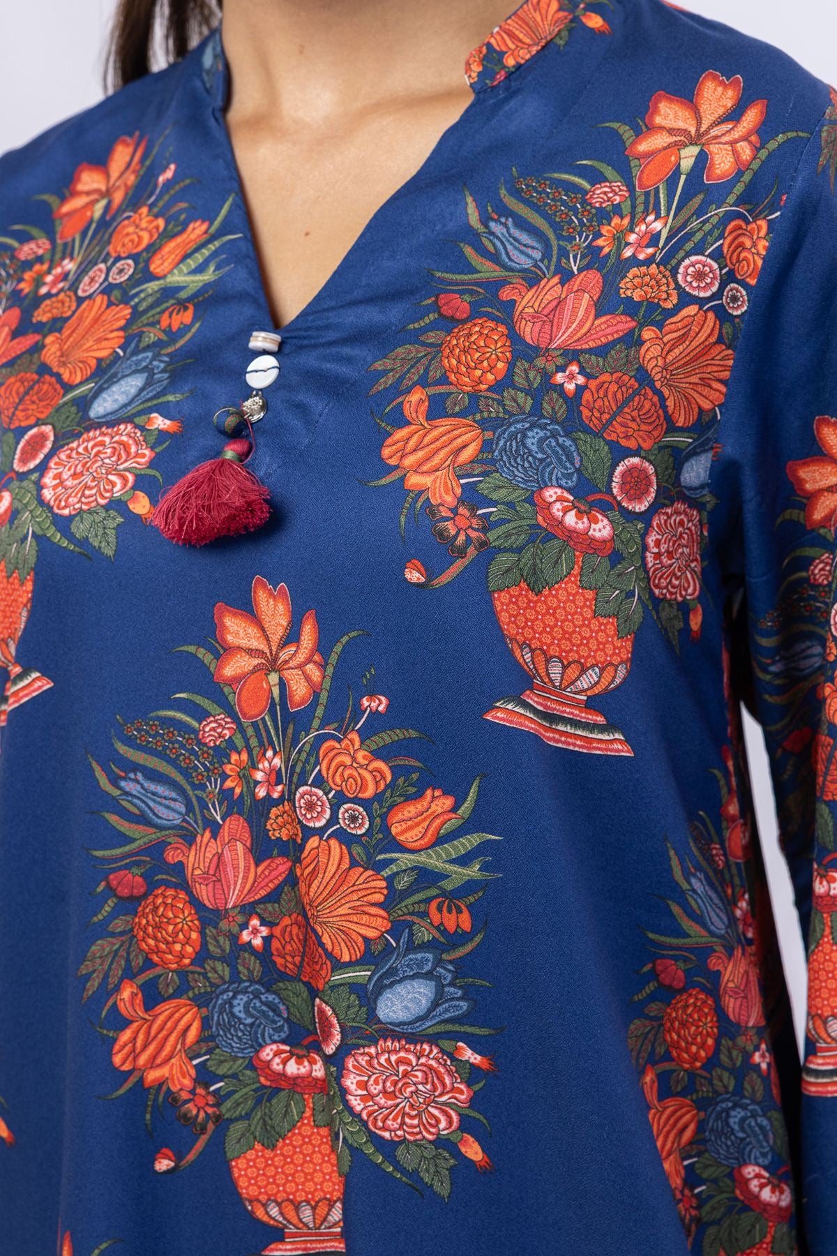 Printed Viscose Crepe Kurta - 25-09-9S1-01TA-VG