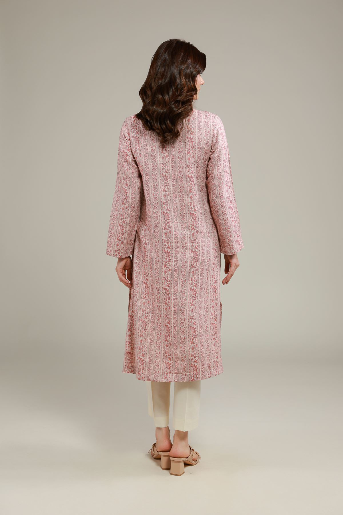 Dyed Jacquard Kurta - 25-10-11E12-03TB-VG