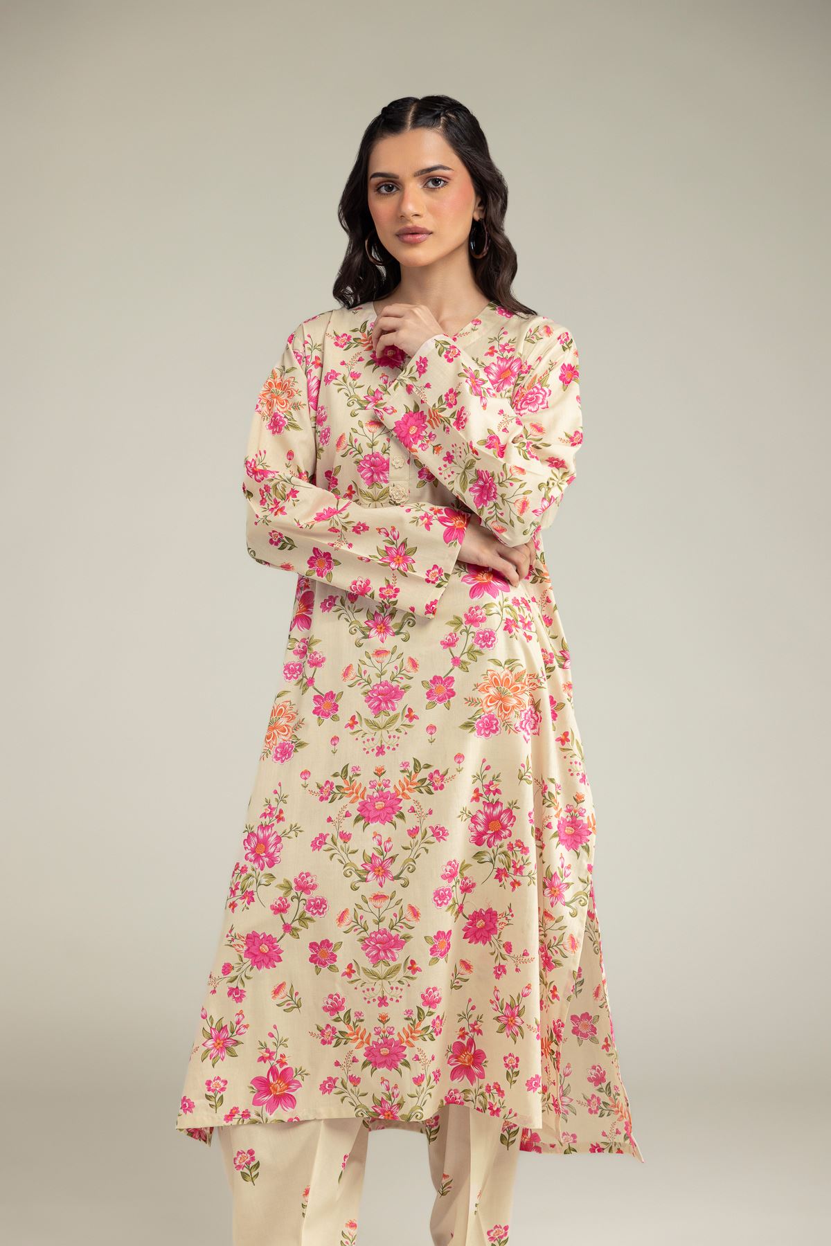 Printed Lawn Fabrics 2 Piece | Top and Bottom - A11-26-210FH1-VG
