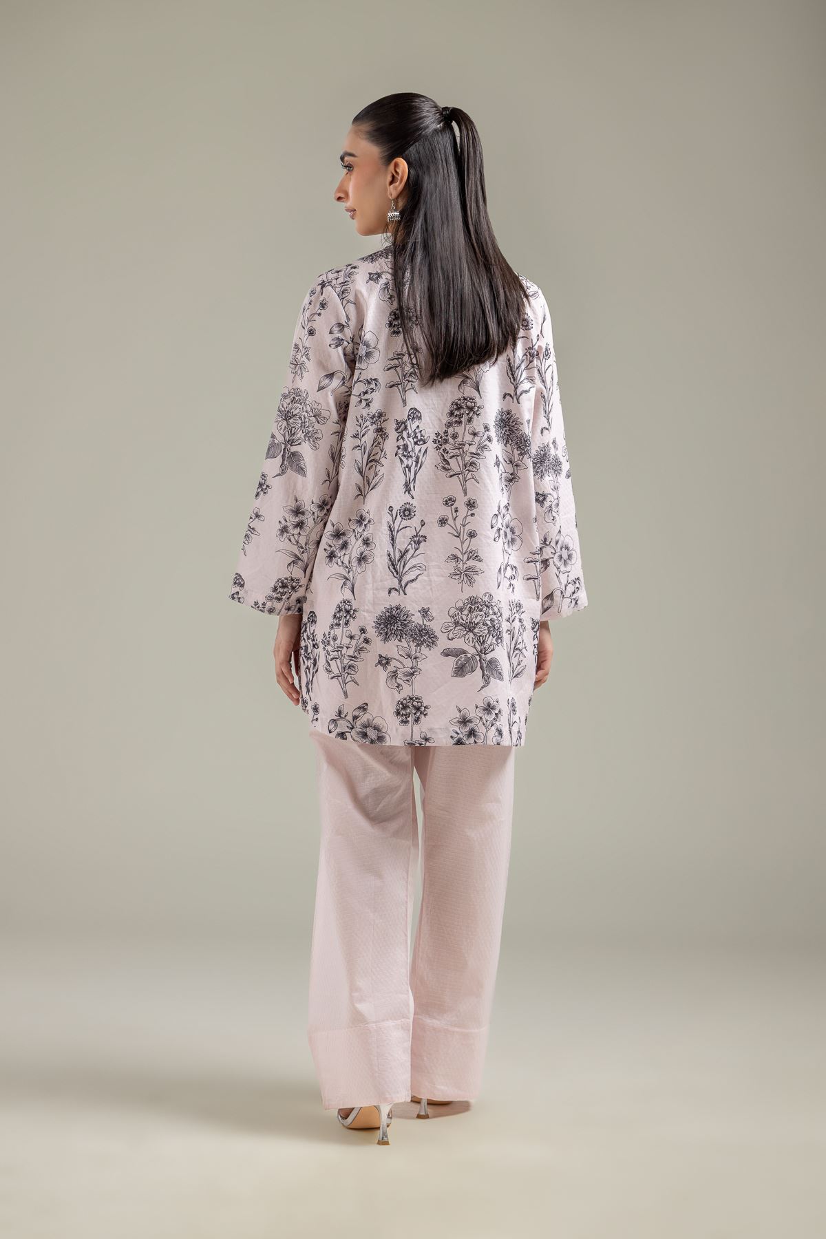 Embroidered Cotton Dobby Pink Cotton Kurta - 1-26-121-A-D-VG
