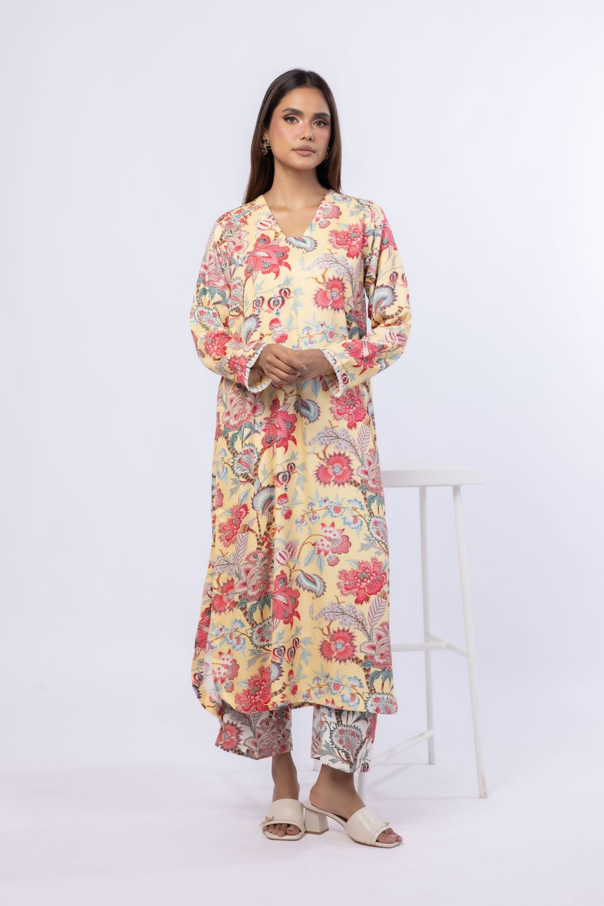 Printed Viscose Crepe Pants - 25-07-7E5-07BB-VG