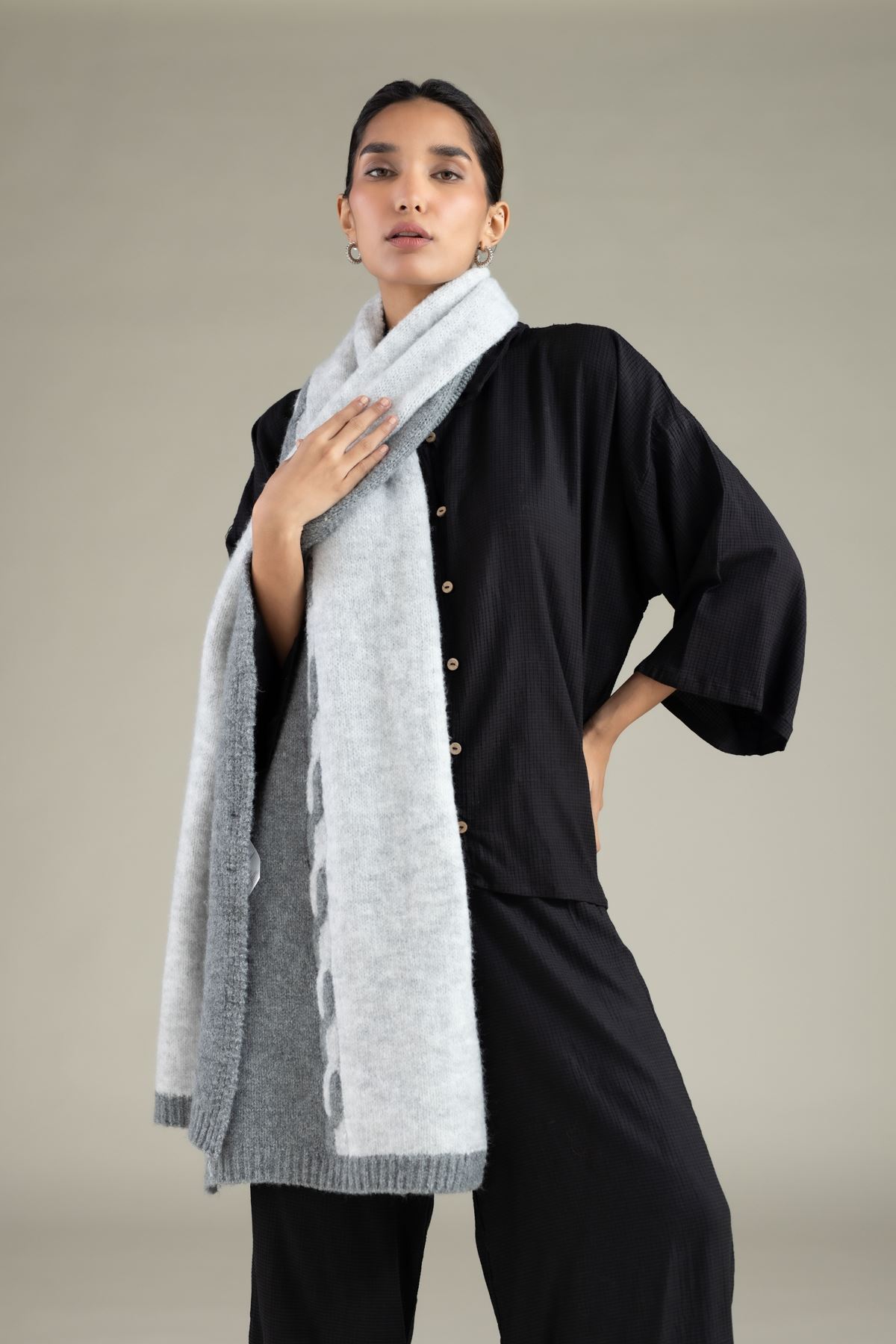 Dyed Blended Acrylic Stole - 25-09-10E4-05TB-VG