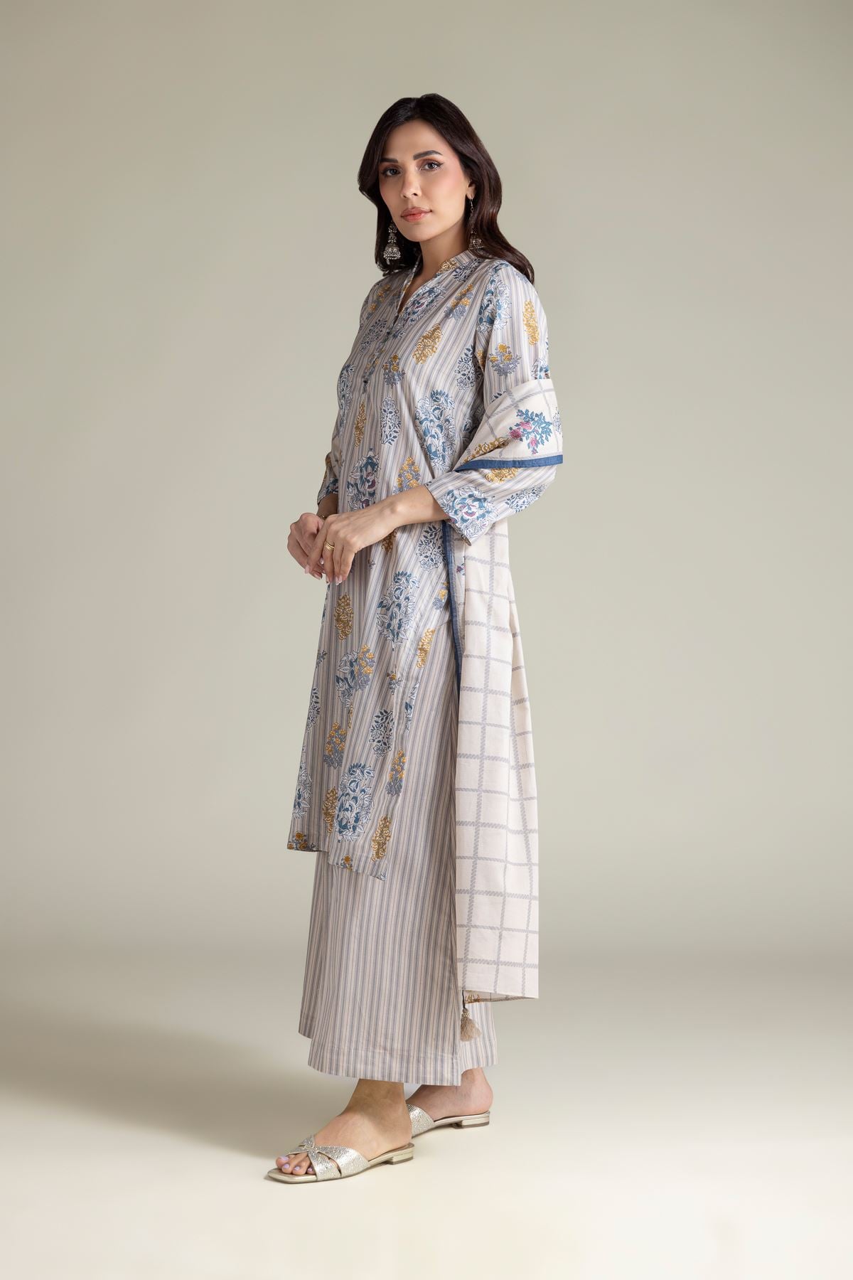 Embroidered Cambric Summer Cambric Pants - 1-26-139-A-D-VG
