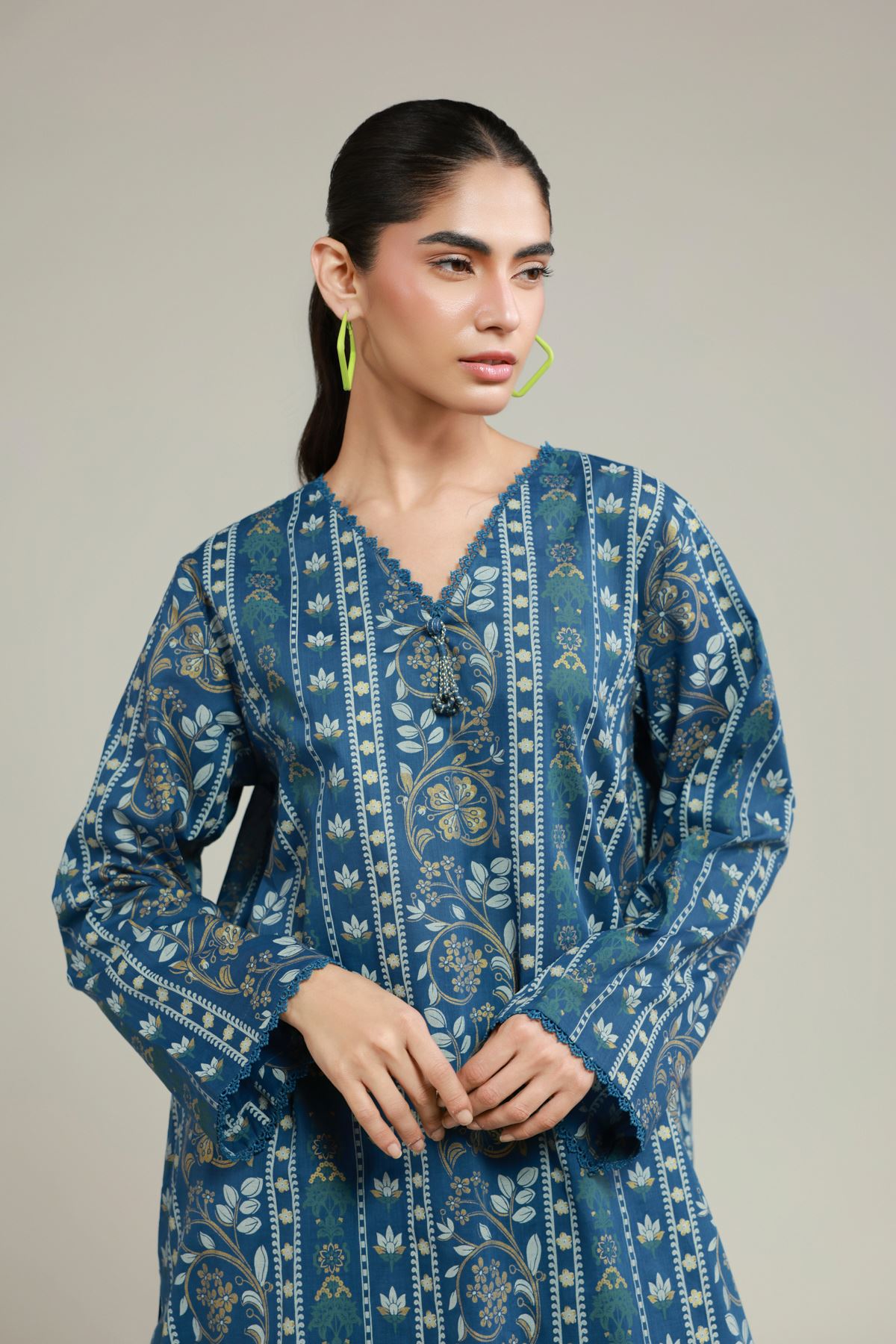 Printed Lawn Tailored 2 Piece | Top and Bottom - T-A113-26-110EB1-VG