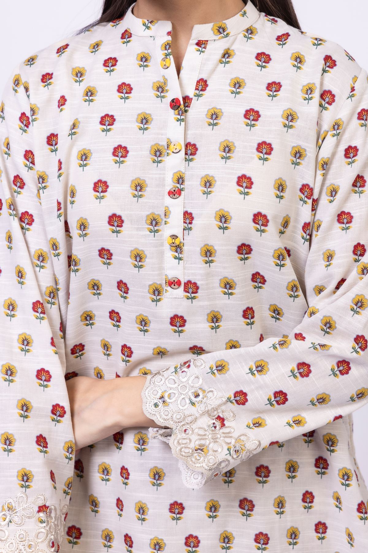 Embroidered Khaddar Kurta - 25-10-11E6-07TA-VG