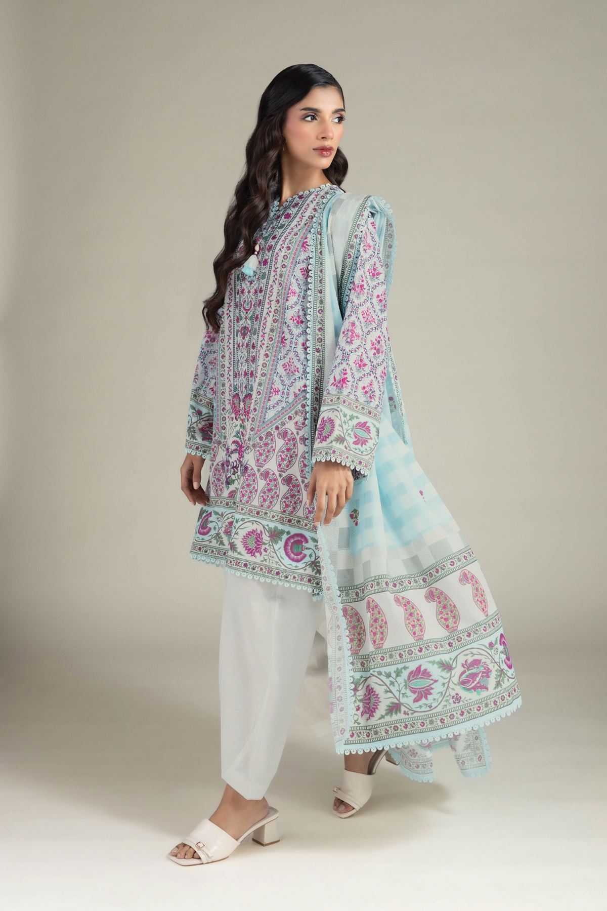 Printed Cambric Cambric 3-Piece Outfit - T-A33-26-104FD1-VG