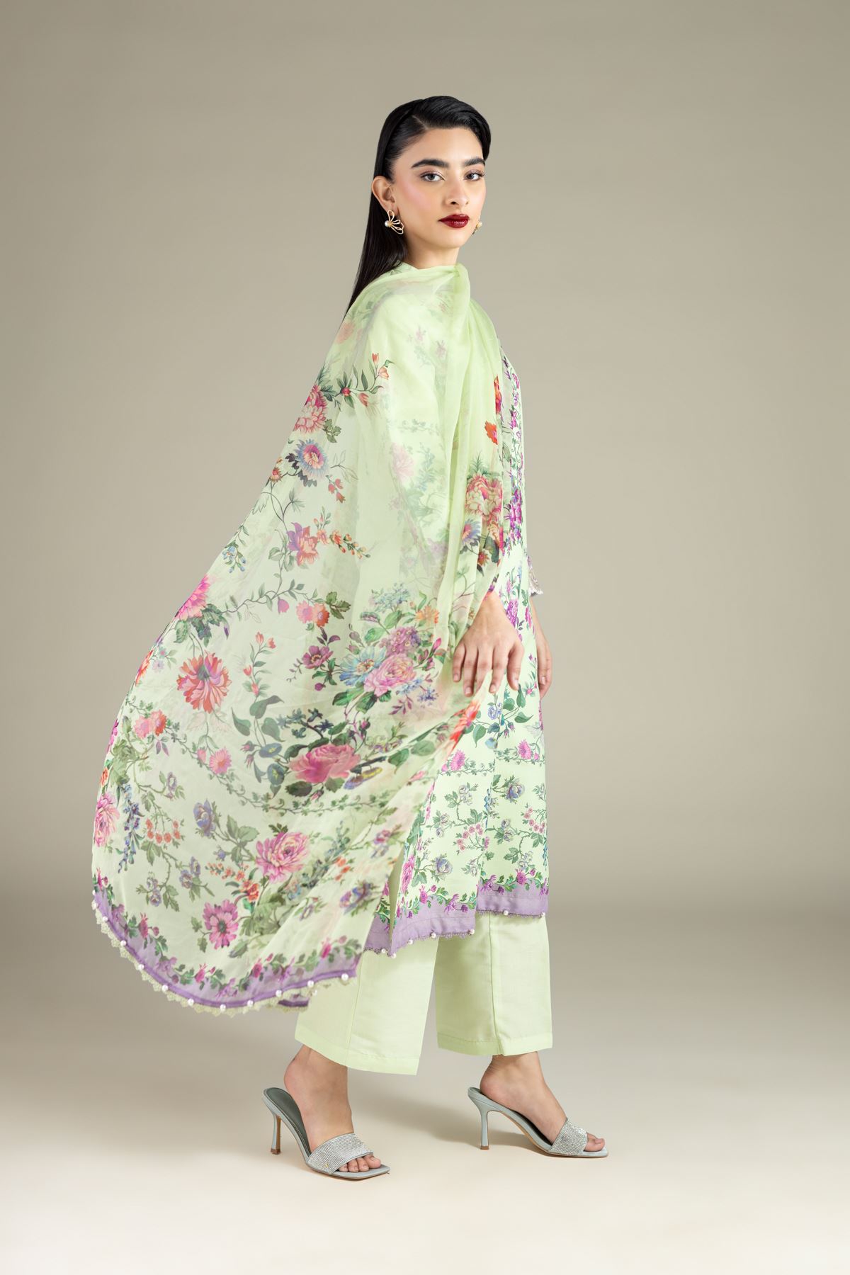 Printed Chiffon Dupatta - 1-26-114-A-F-VG