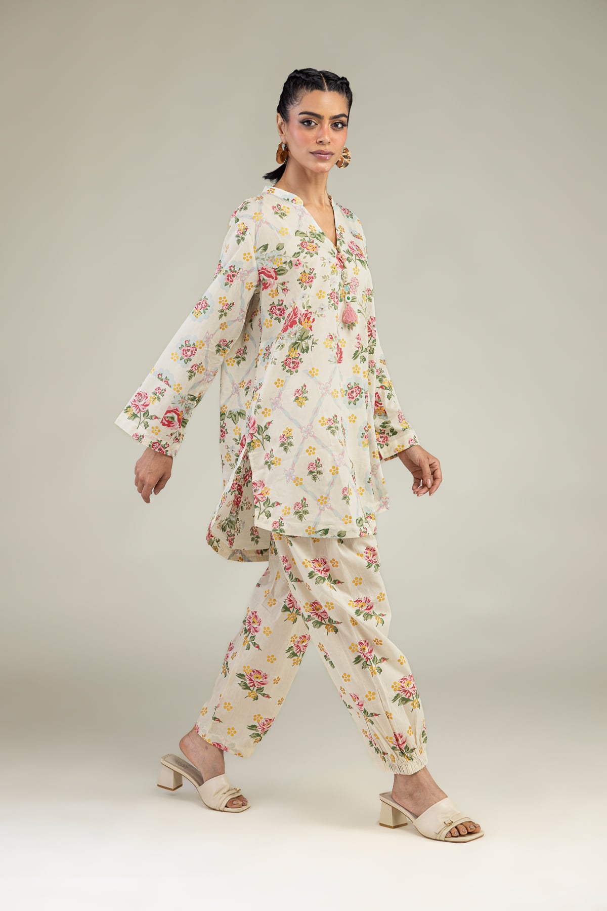 Printed Cambric Floral Cambric Shalwar - 1-26-236-A-I2-VG
