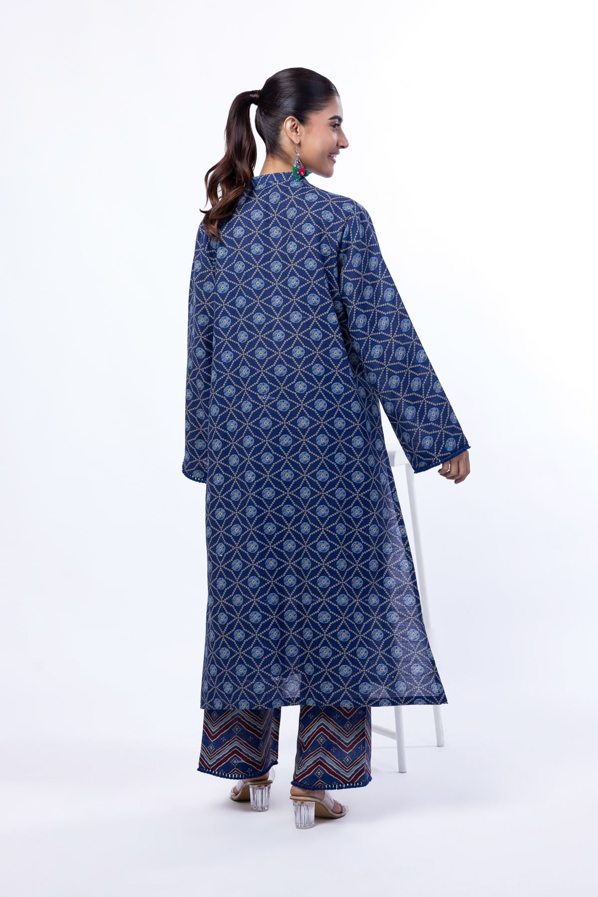 Printed Khaddar Tailored 2 Piece | Top and Bottom - LKN86AST-VG